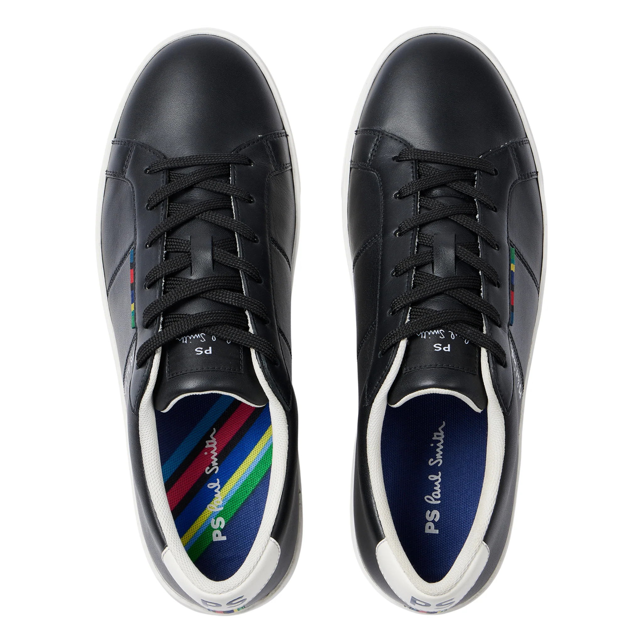 Mens Paul Smith Black Beech Leather Trainers - Image 3