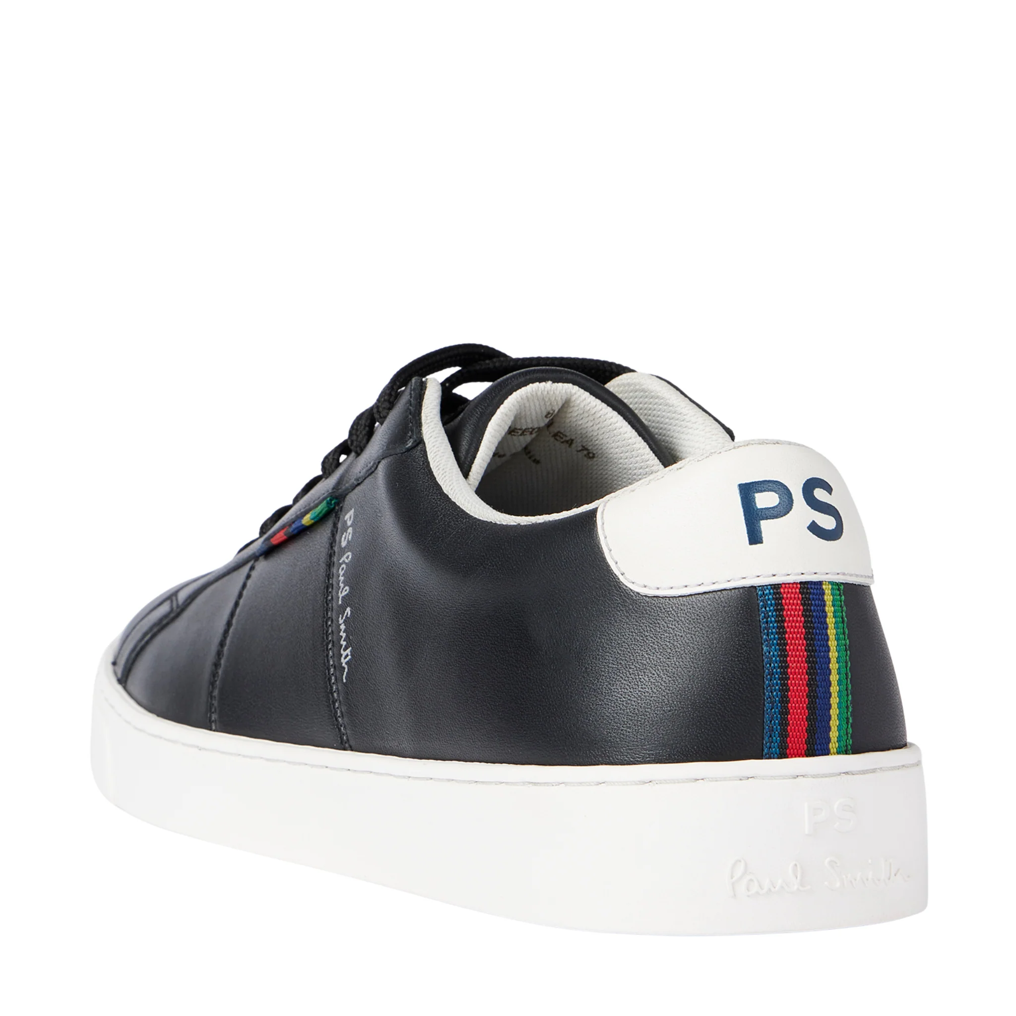 Mens Paul Smith Black Beech Leather Trainers - Image 5