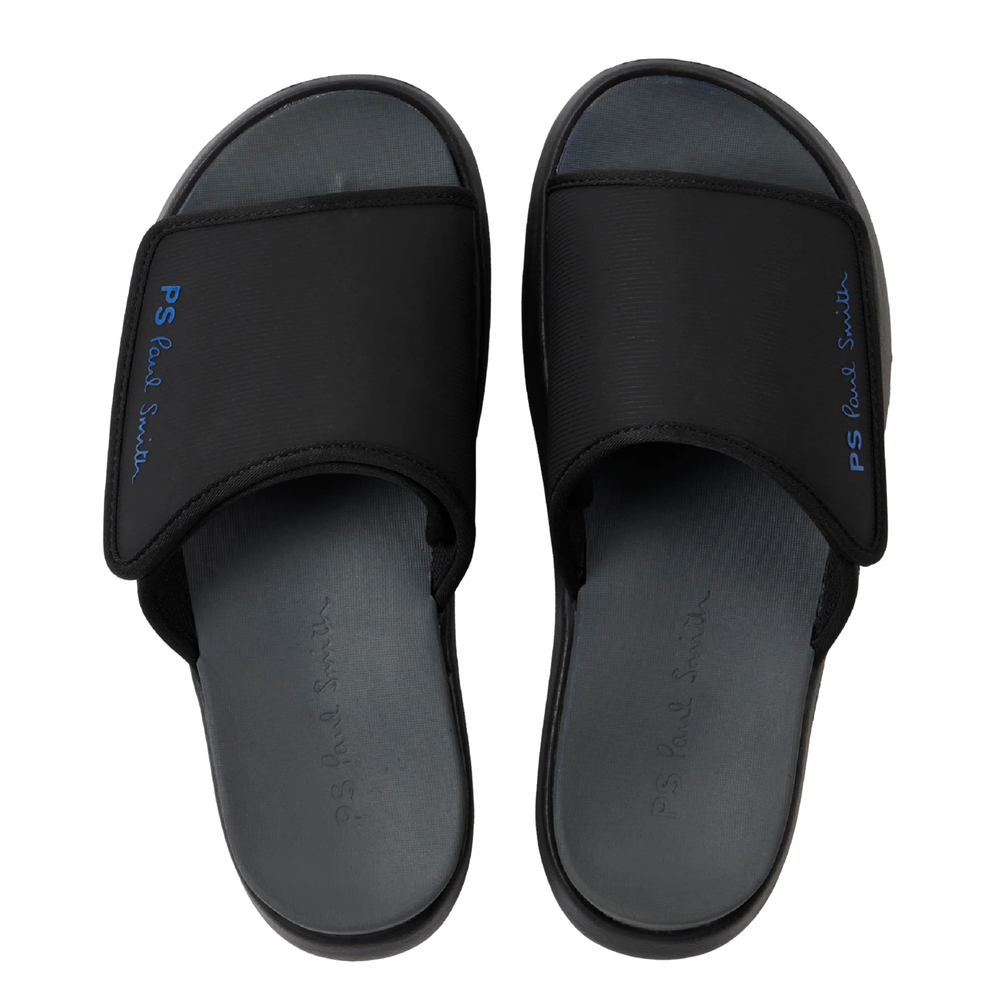 Mens Paul Smith Black Chiba Premium Velcro Slides - Image 2