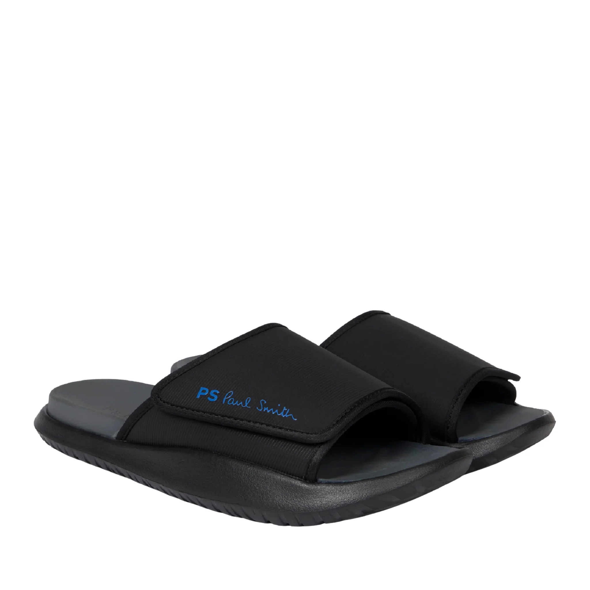 Mens Paul Smith Black Chiba Premium Velcro Slides - Image 3