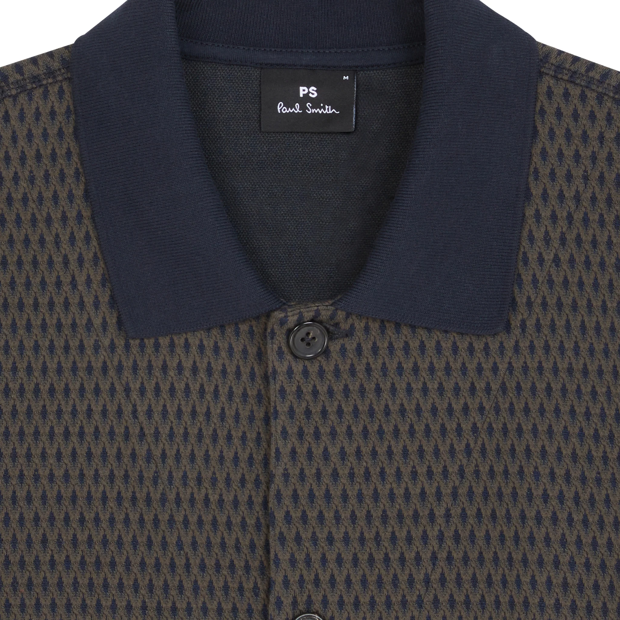 Mens Paul Smith Black Jacquard Cardigan - Image 2