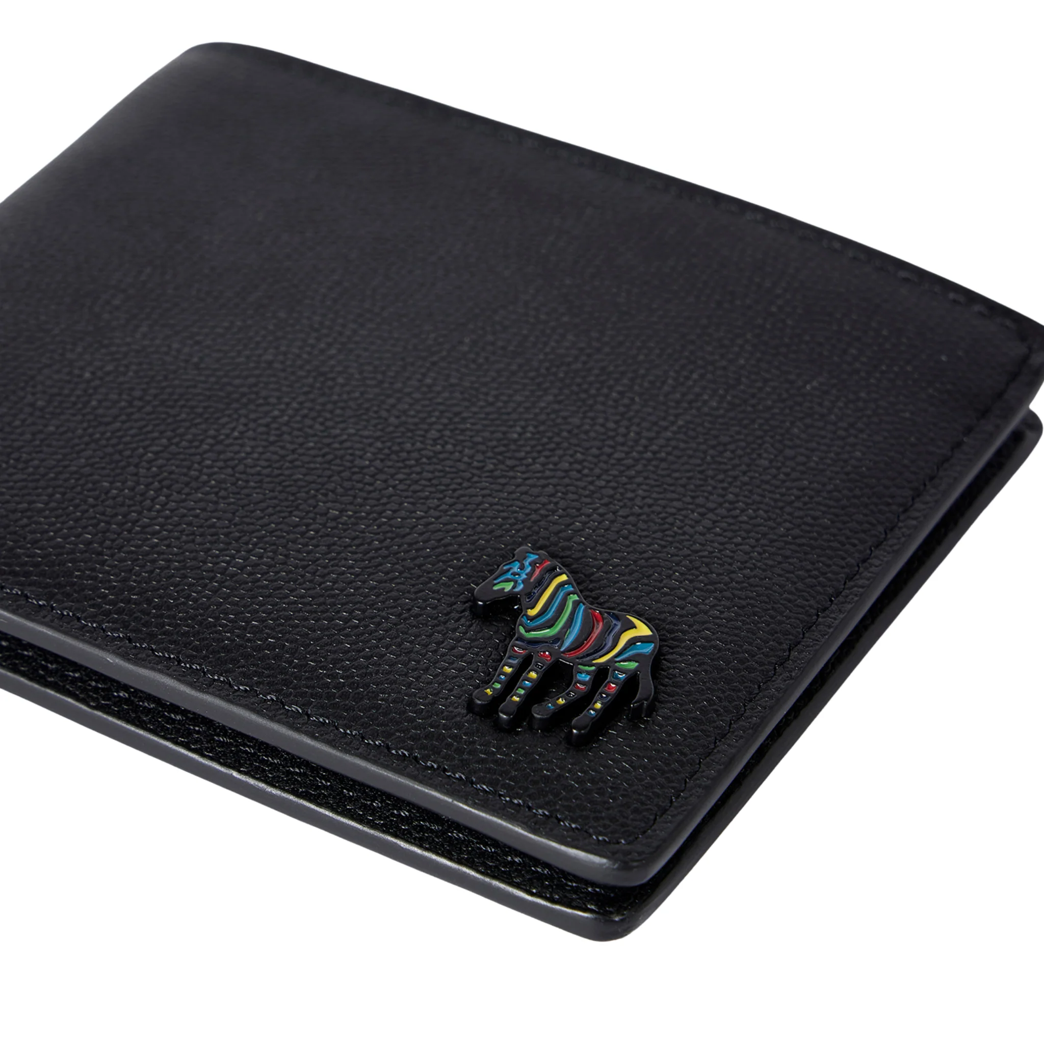Mens Paul Smith Black Leather Zebra Badge Billfold Wallet - Image 2