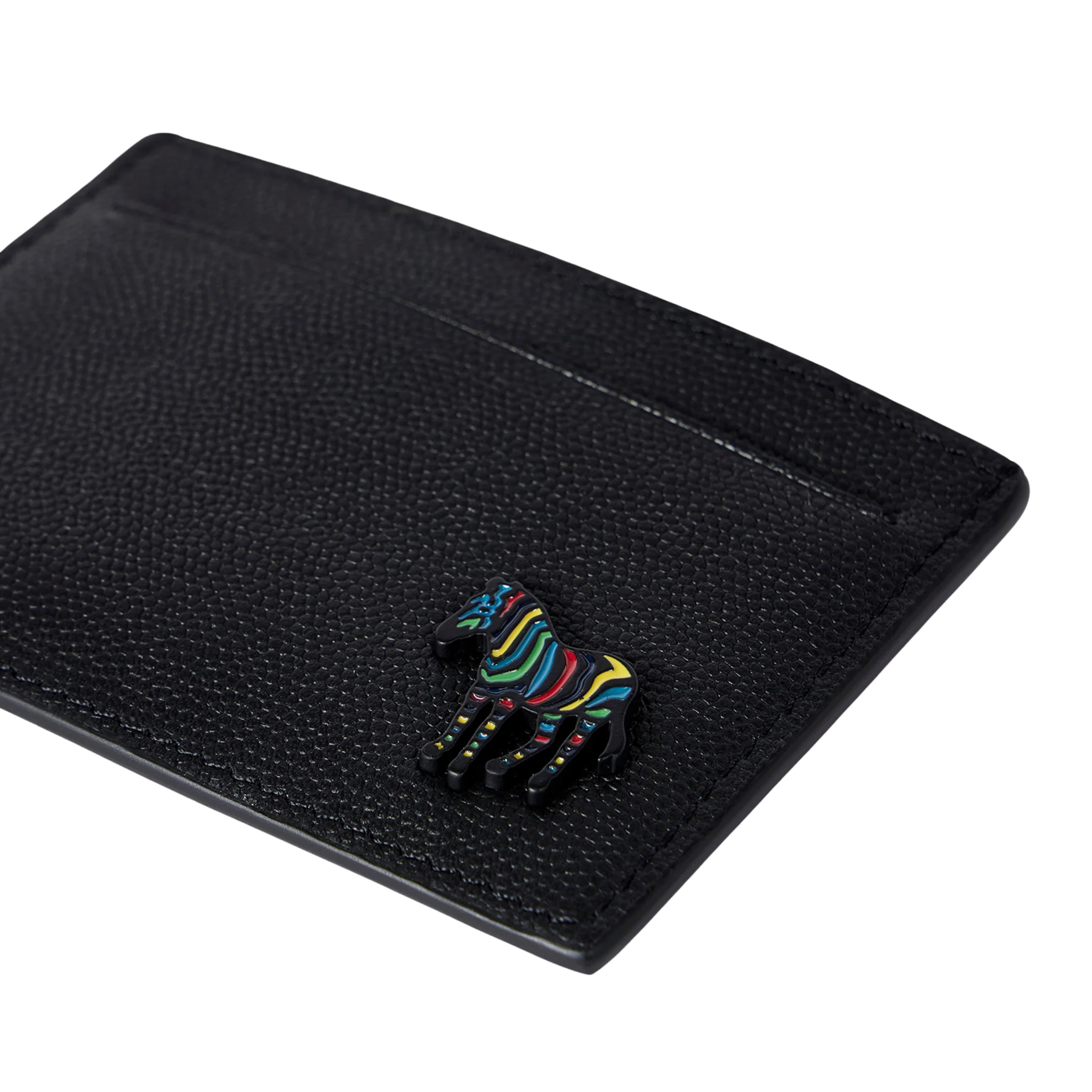 Mens Paul Smith Black Leather Zebra Badge Card Holder - Image 2