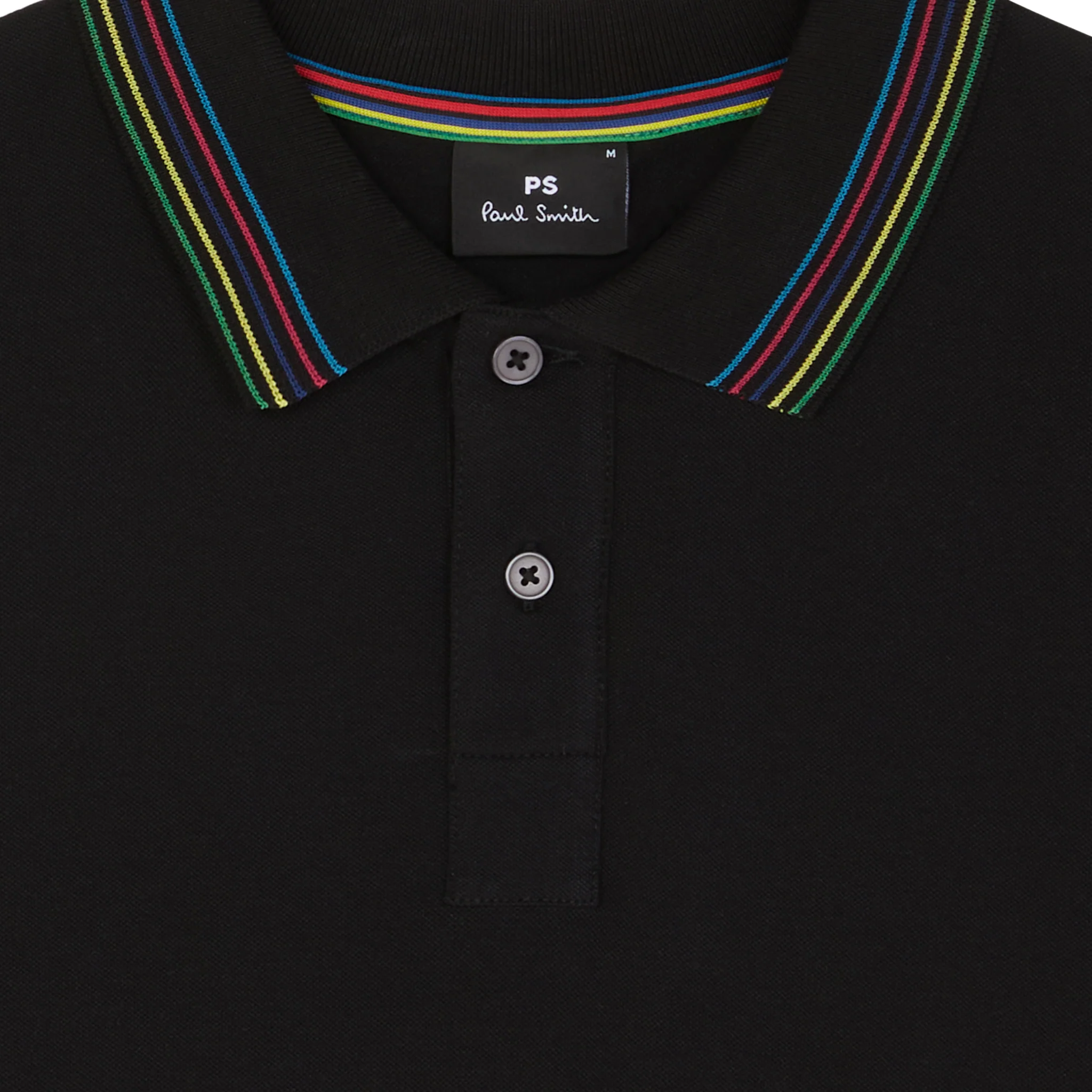 Mens Paul Smith Black Tipped Sports Stripe Reg Fit S/s Polo Shirt - Image 2