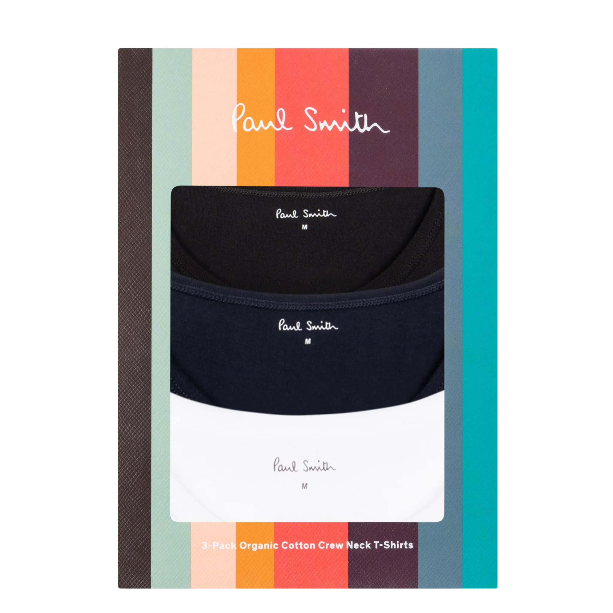 Mens Paul Smith Black/White/Navy 3PK S/s T Shirt - Image 8