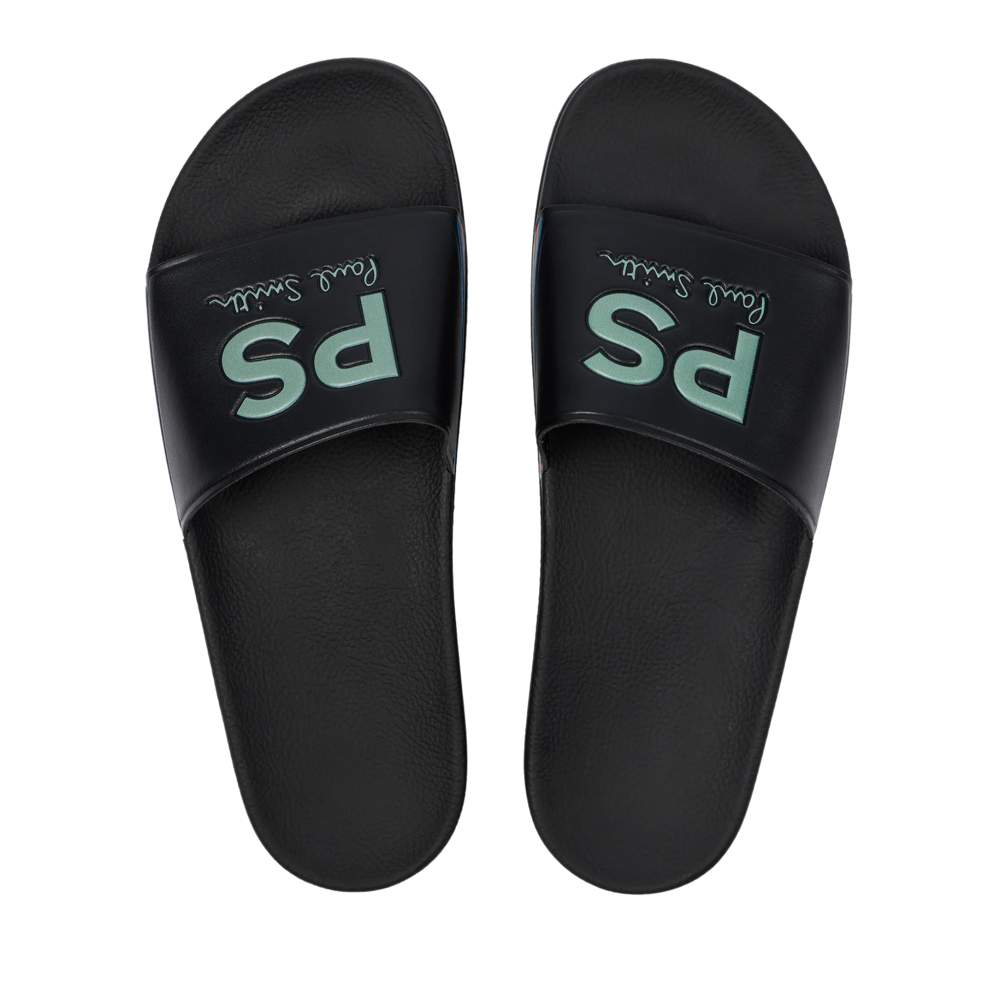 Mens Paul Smith Black Zed Sports Stripe Slides - Image 3