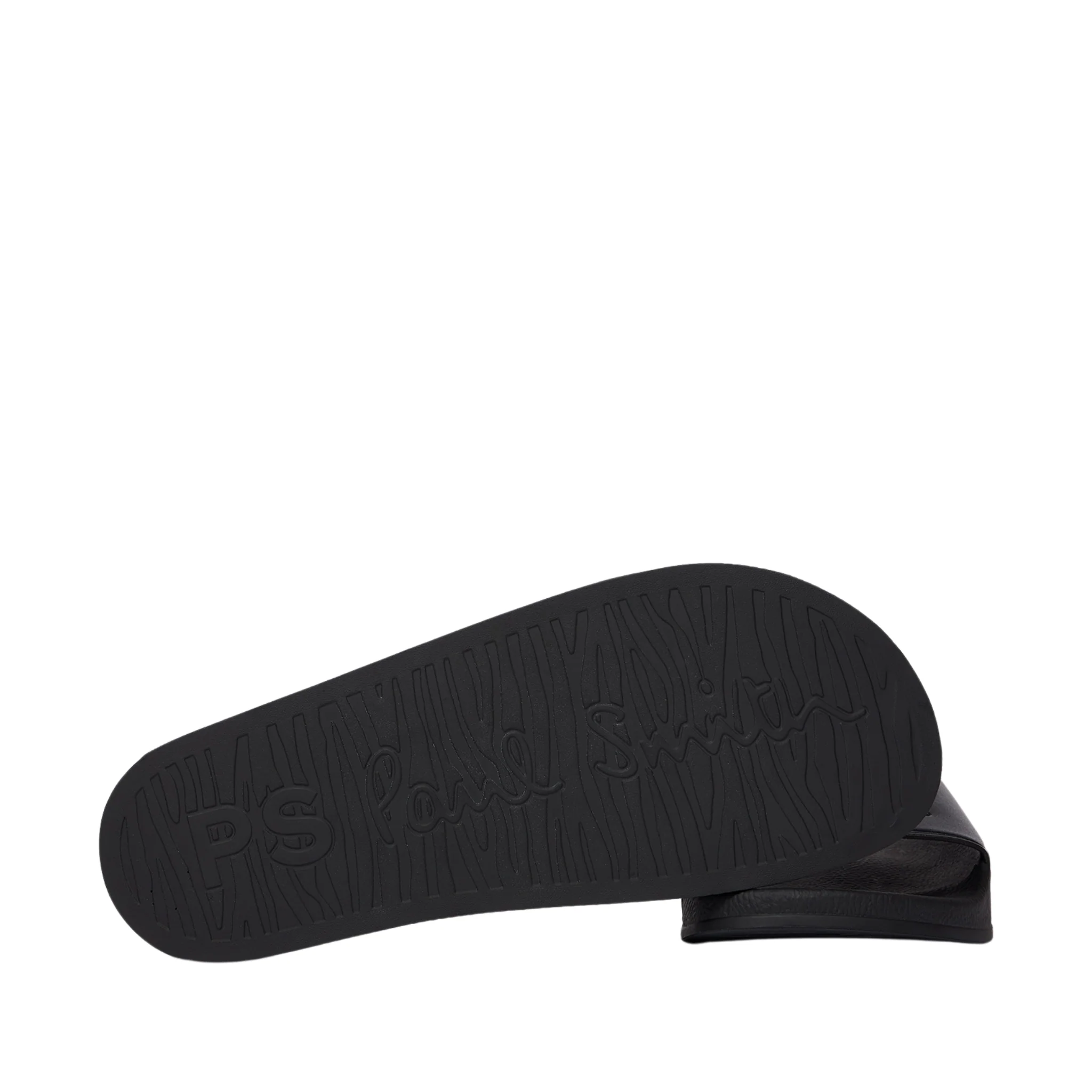 Mens Paul Smith Black Zed Sports Stripe Slides - Image 4