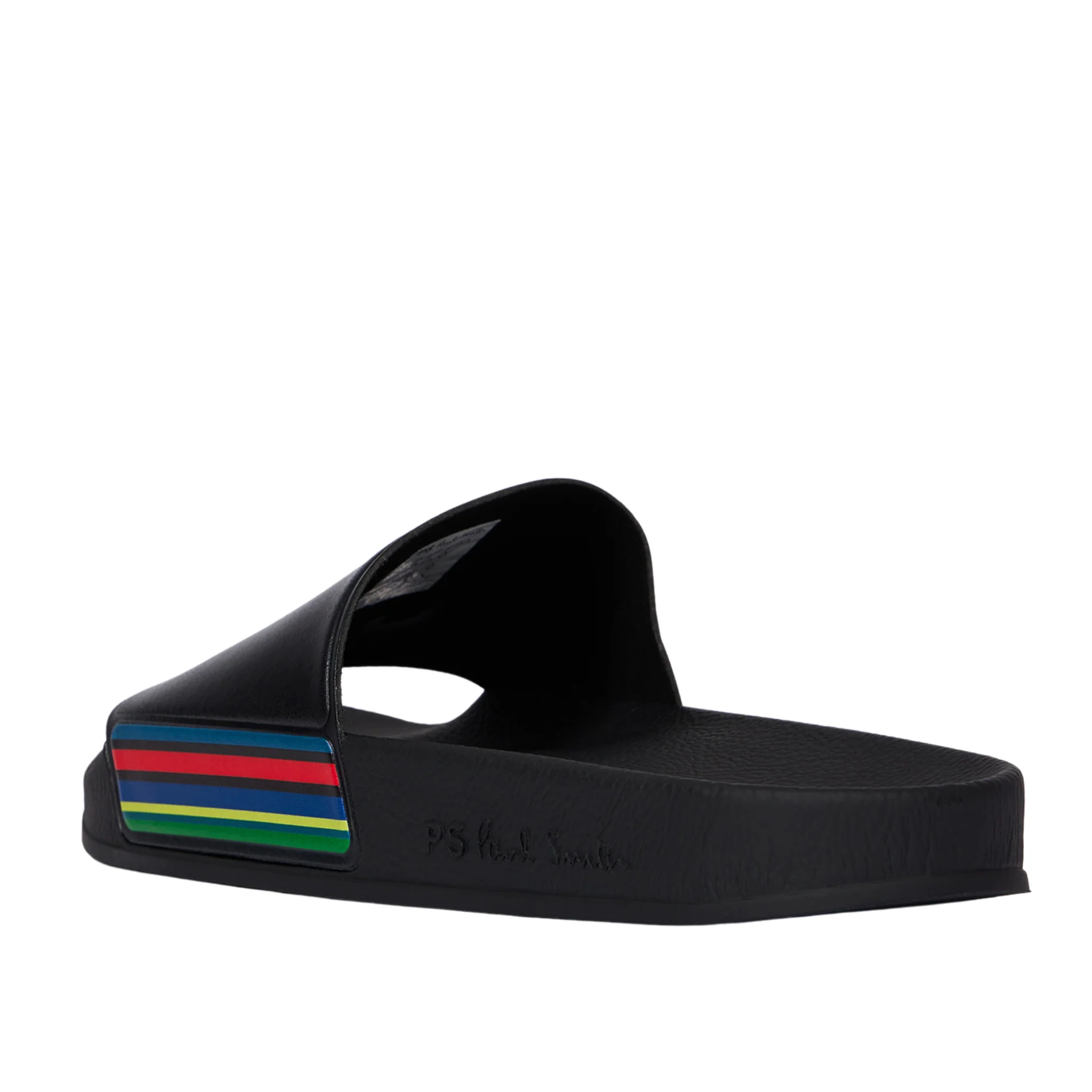 Mens Paul Smith Black Zed Sports Stripe Slides - Image 5