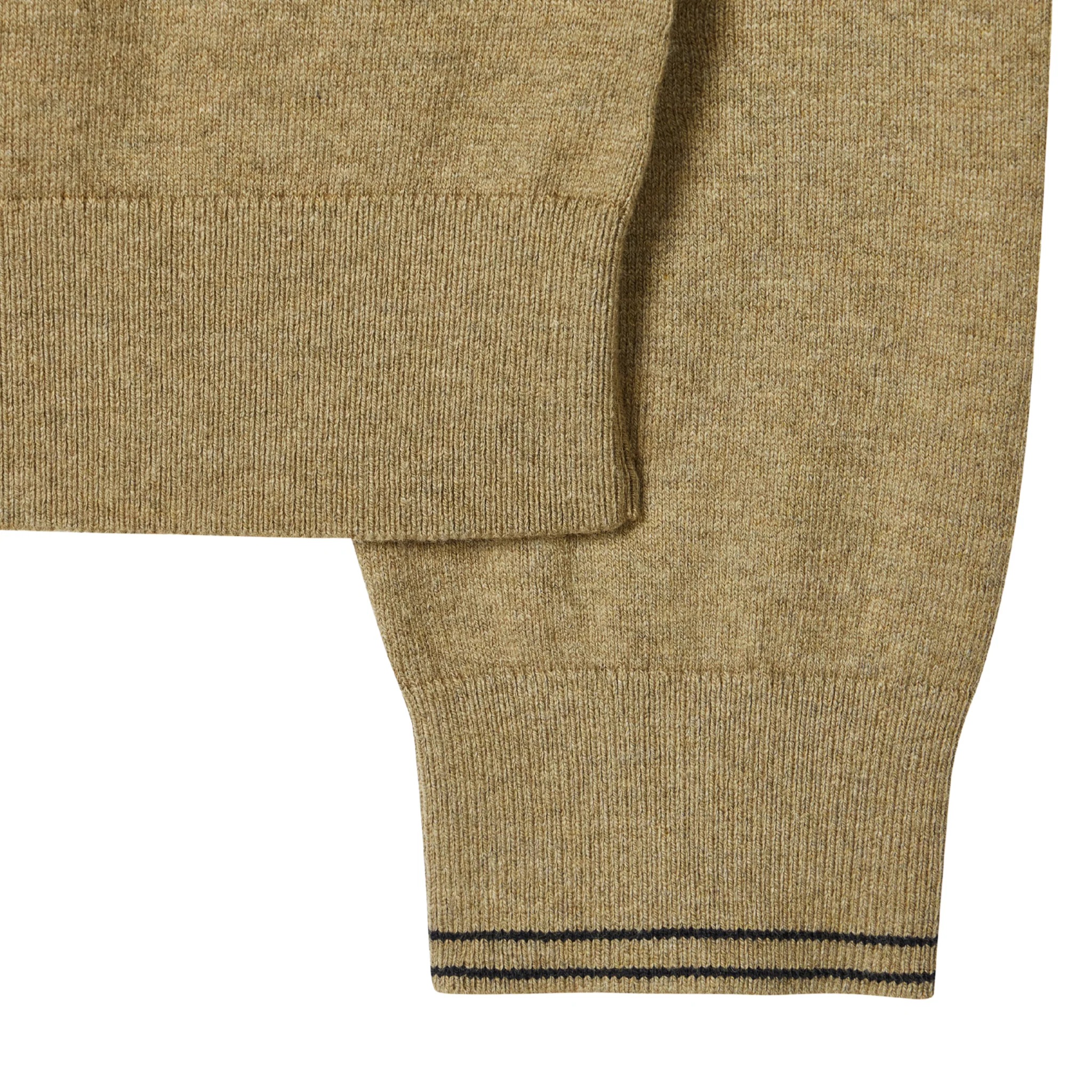 Mens Paul Smith Camel Zebra Badge Half Zip Knit Jumper - Image 2