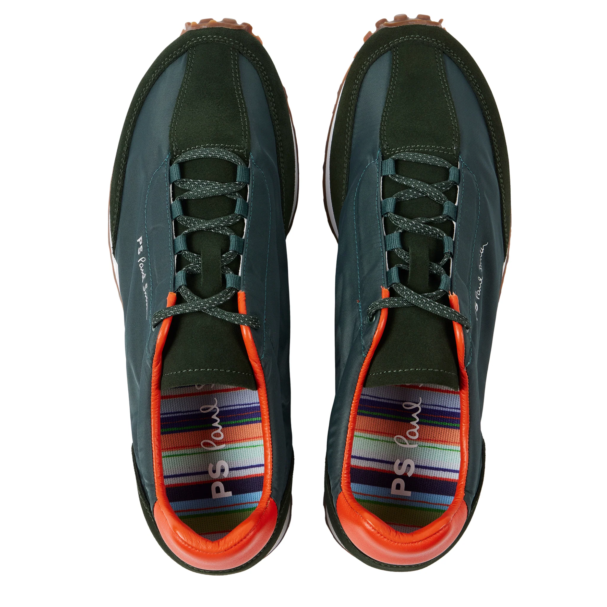 Mens Paul Smith Khaki Senso Nylon Mix Trainers - Image 2
