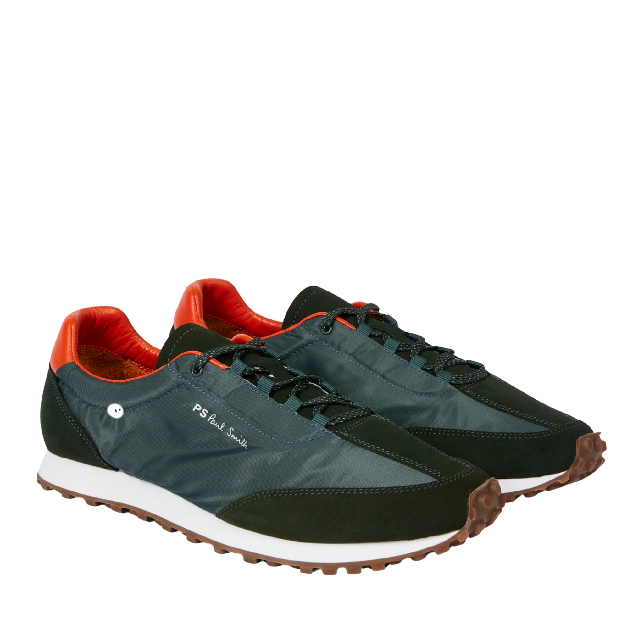 Mens Paul Smith Khaki Senso Nylon Mix Trainers - Image 4