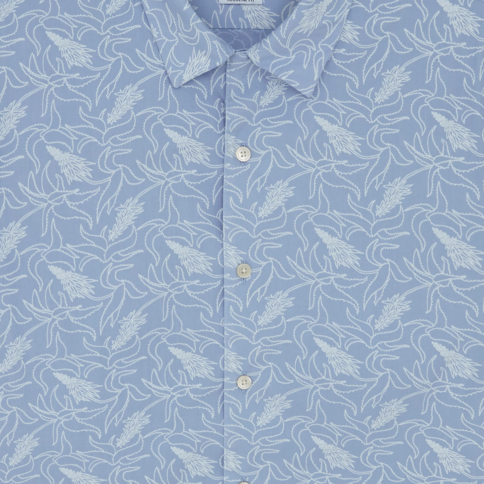 Mens Paul Smith Light Blue Printed Regular Fit S/s Shirt - Image 2