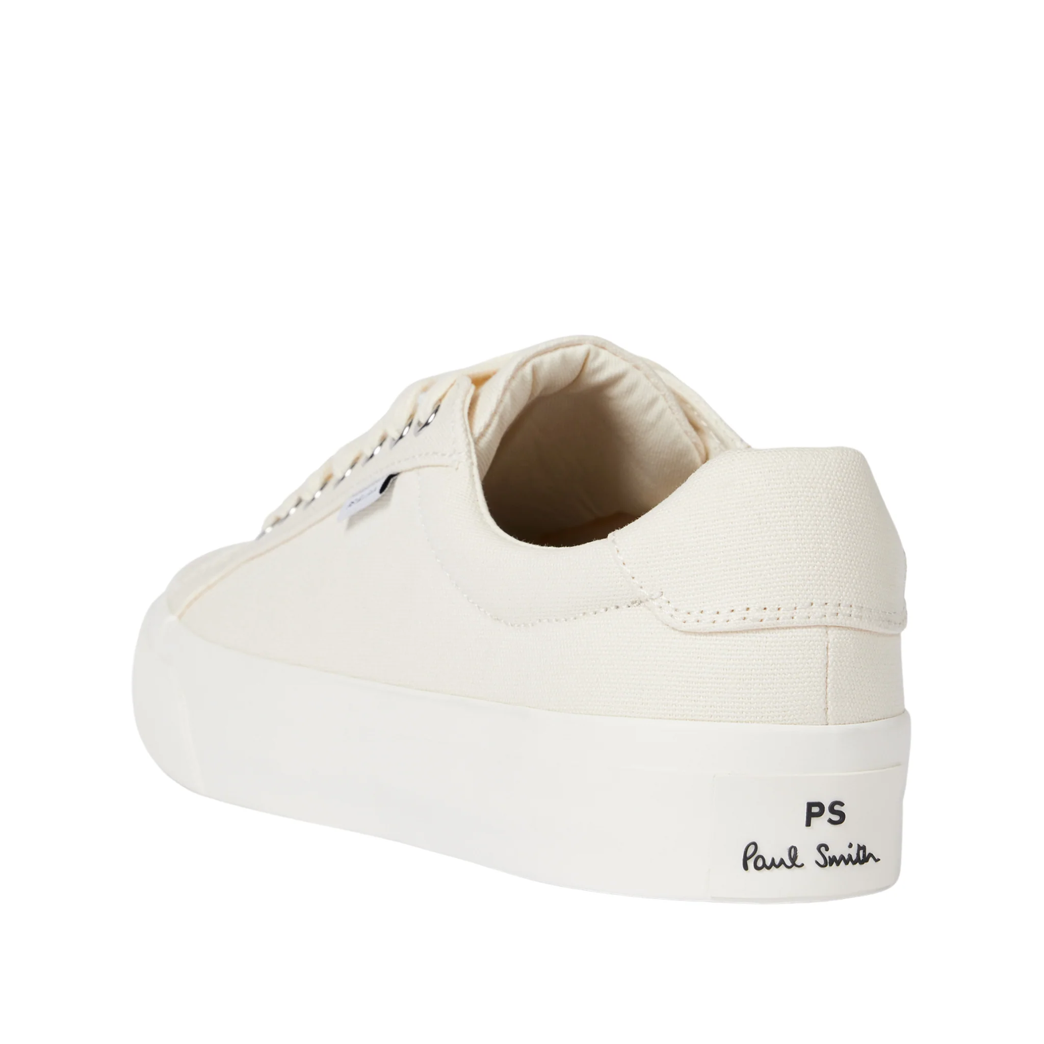 Mens Paul Smith Off White Amos Canvas Trainers - Image 4