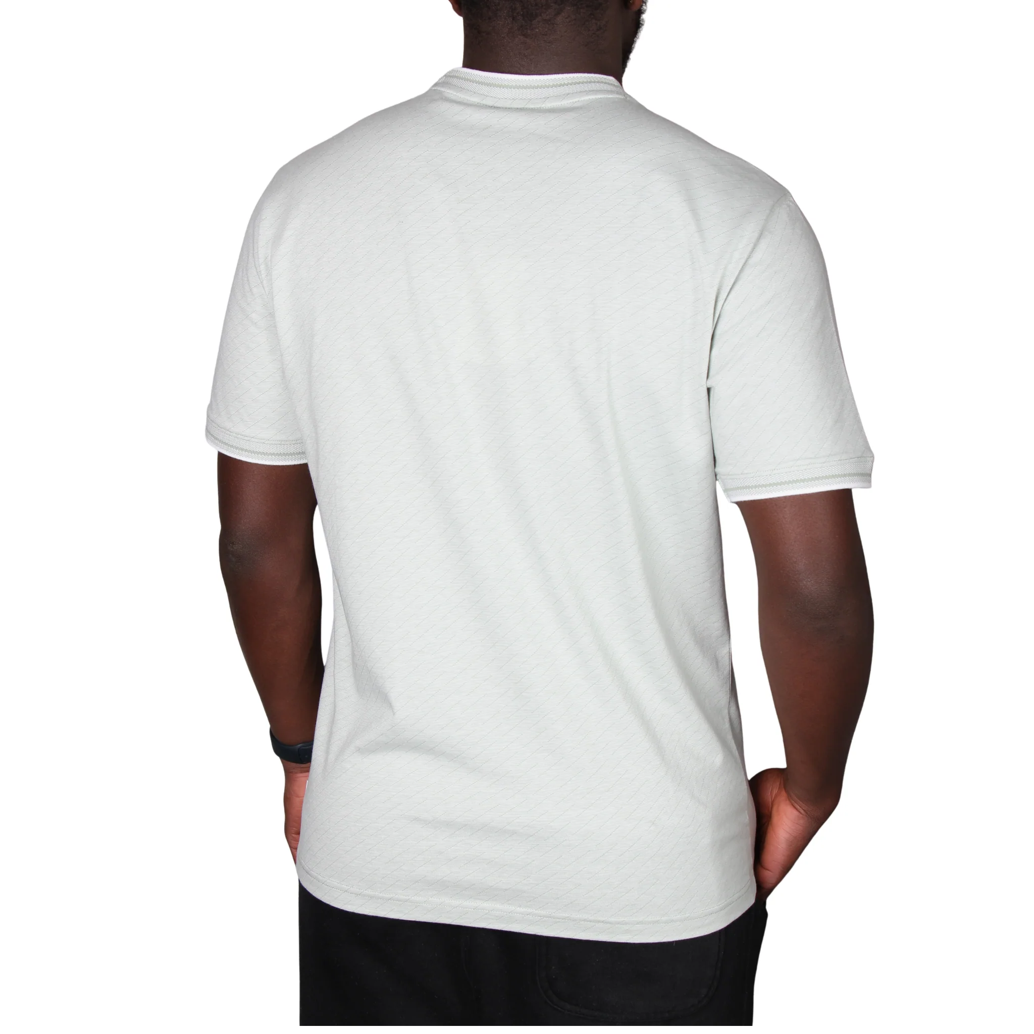 Mens Paul Smith Pale Green Textured Reg Fit S/s T Shirt - Image 2