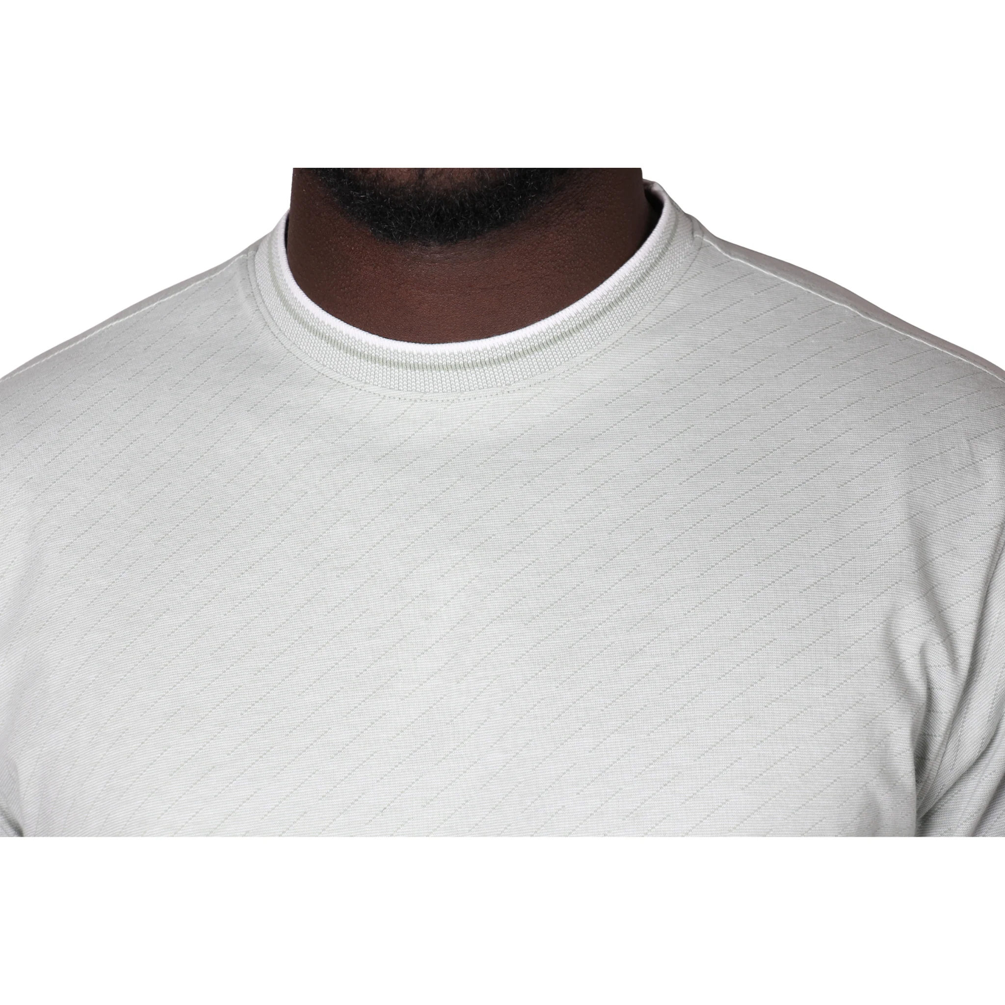 Mens Paul Smith Pale Green Textured Reg Fit S/s T Shirt - Image 3