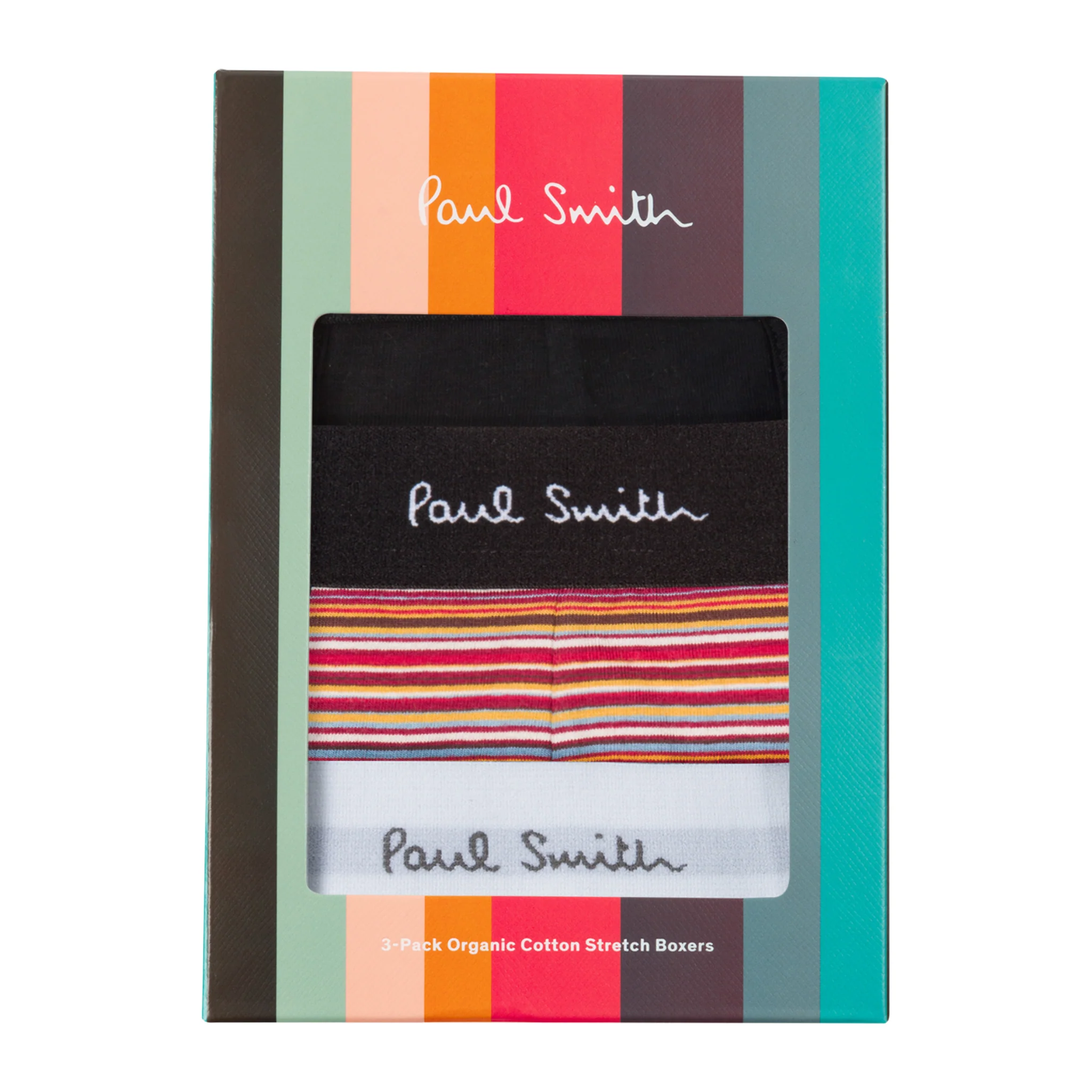 Mens Paul Smith Signature/Black/White 3PK Trunks - Image 6