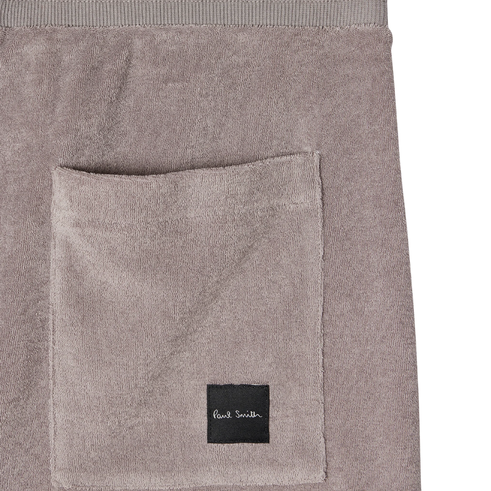 Mens Paul Smith Stone Grey Towelling Lounge Shorts - Image 2