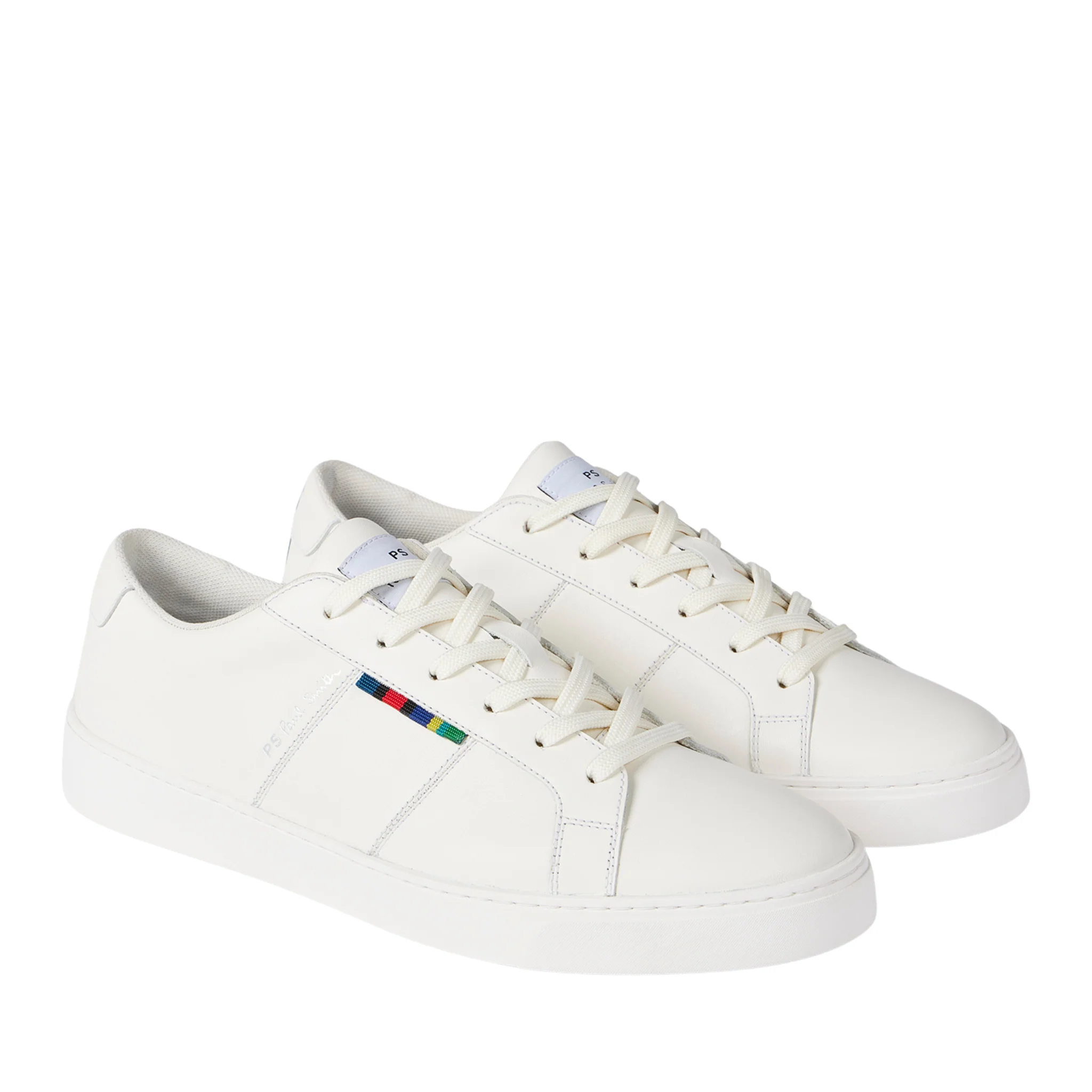 Mens Paul Smith White Beech Leather Trainers - Image 3