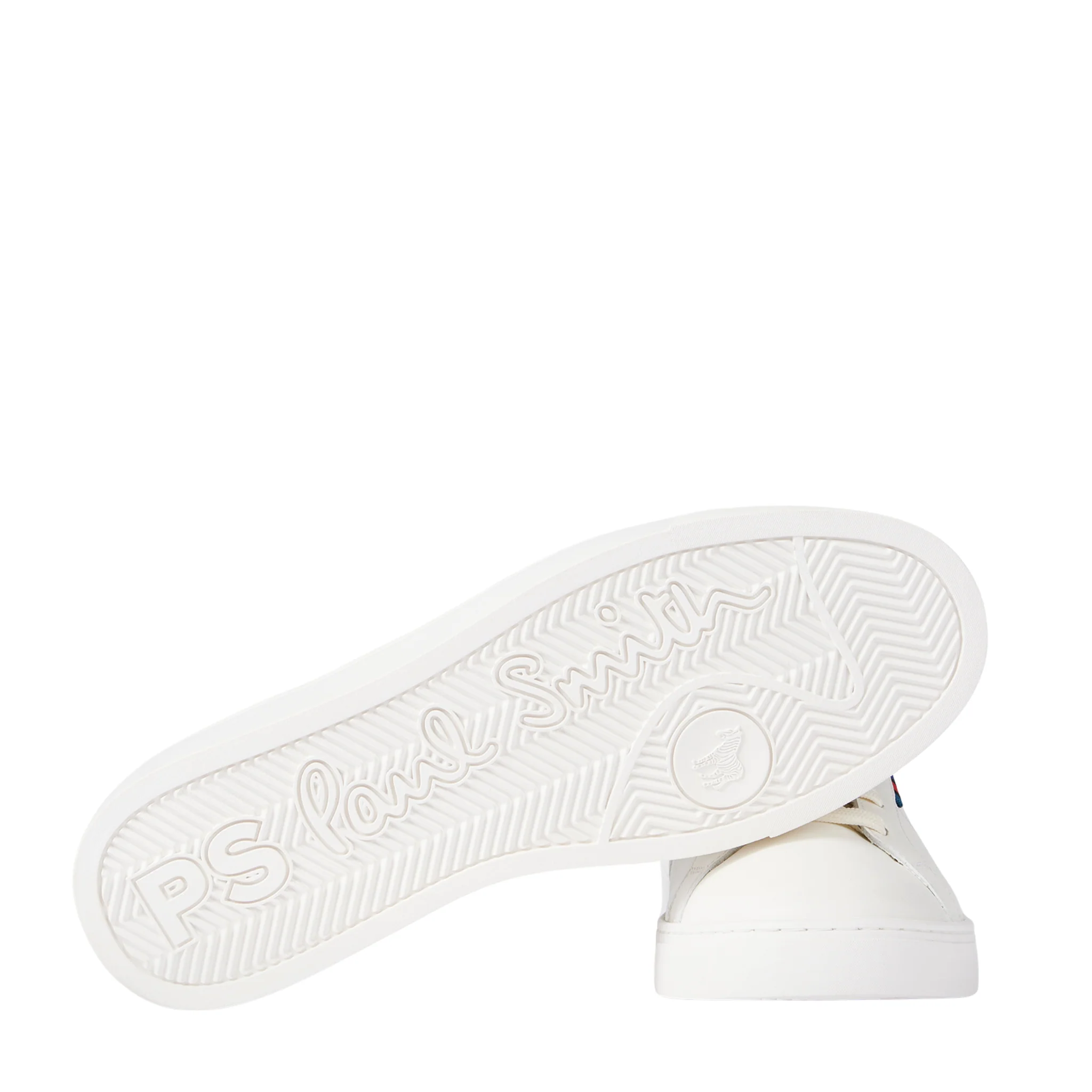 Mens Paul Smith White Beech Leather Trainers - Image 4
