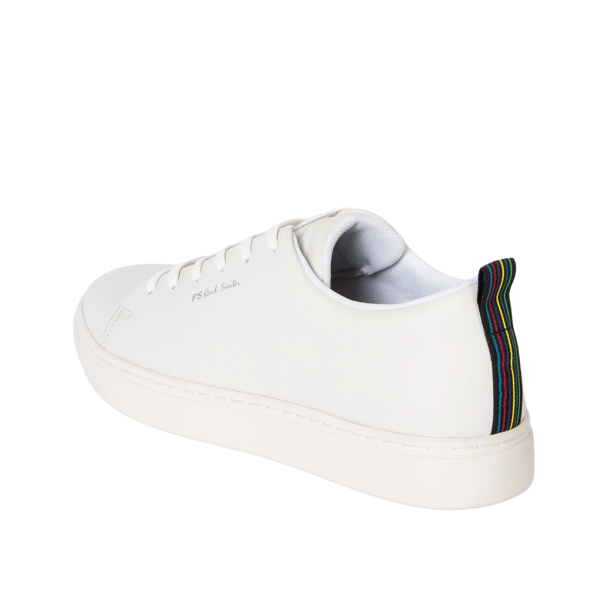 Mens Paul Smith White Lee Heel Tape Trainers - Image 2