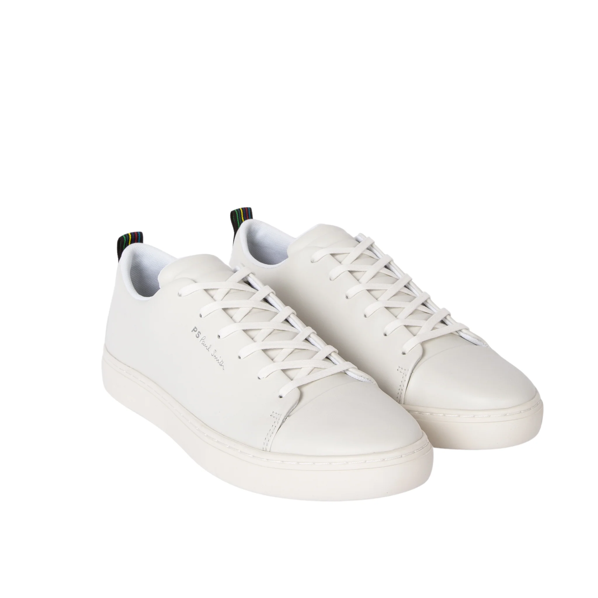 Mens Paul Smith White Lee Heel Tape Trainers - Image 5
