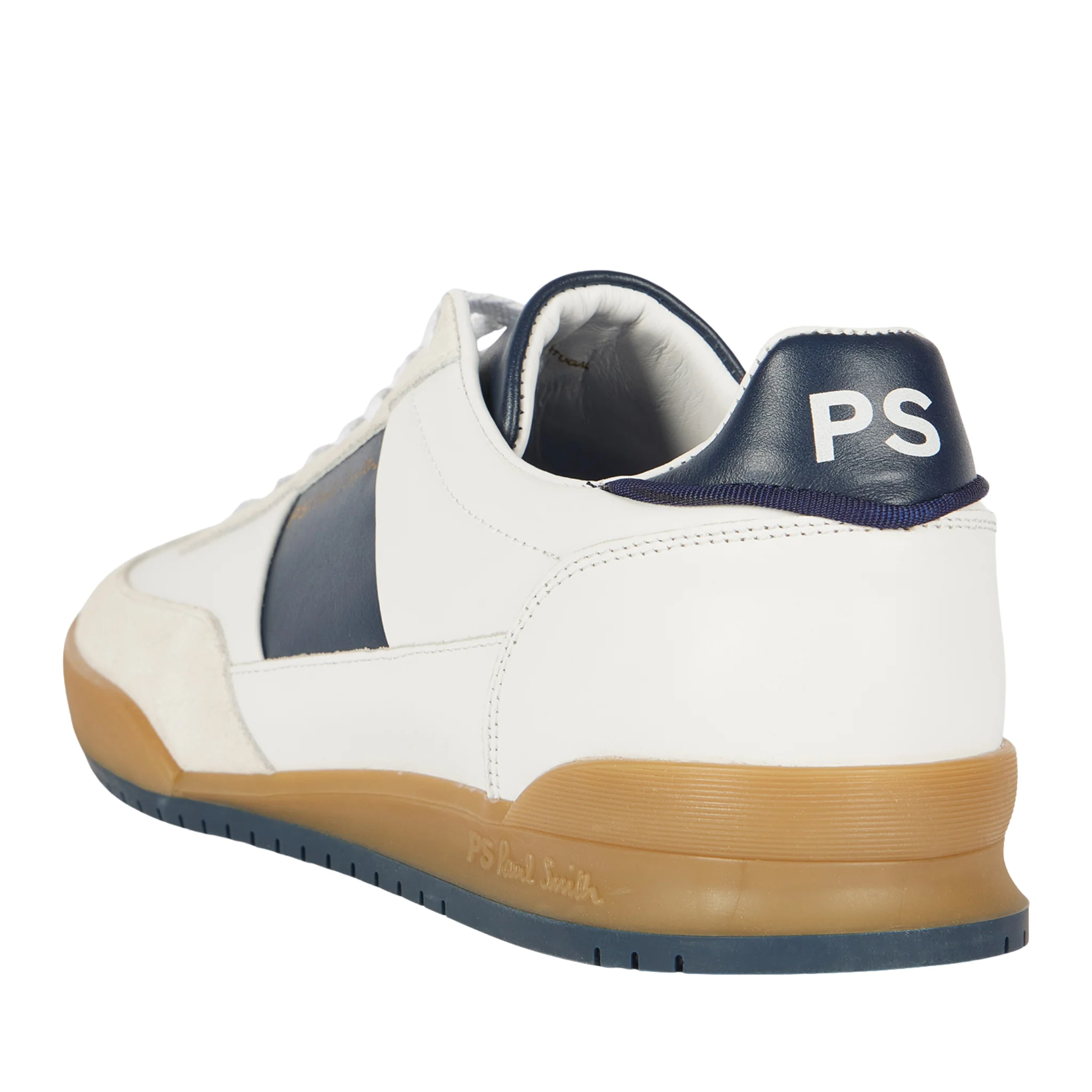 Mens Paul Smith White/Navy Panel Dover Trainers - Image 3