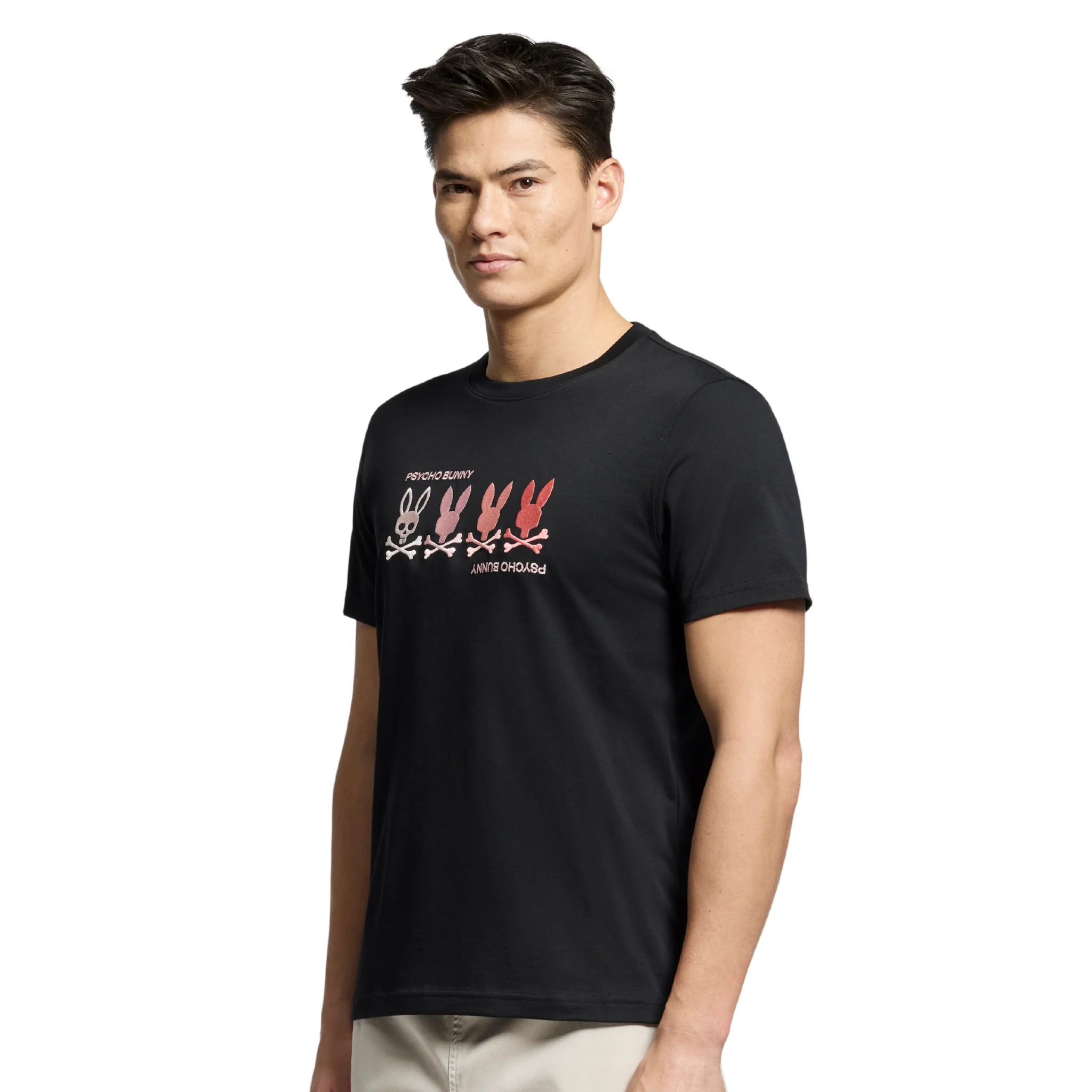 Mens Psycho Bunny Black Oceania Embroidered Graphic S/s T Shirt - Image 2