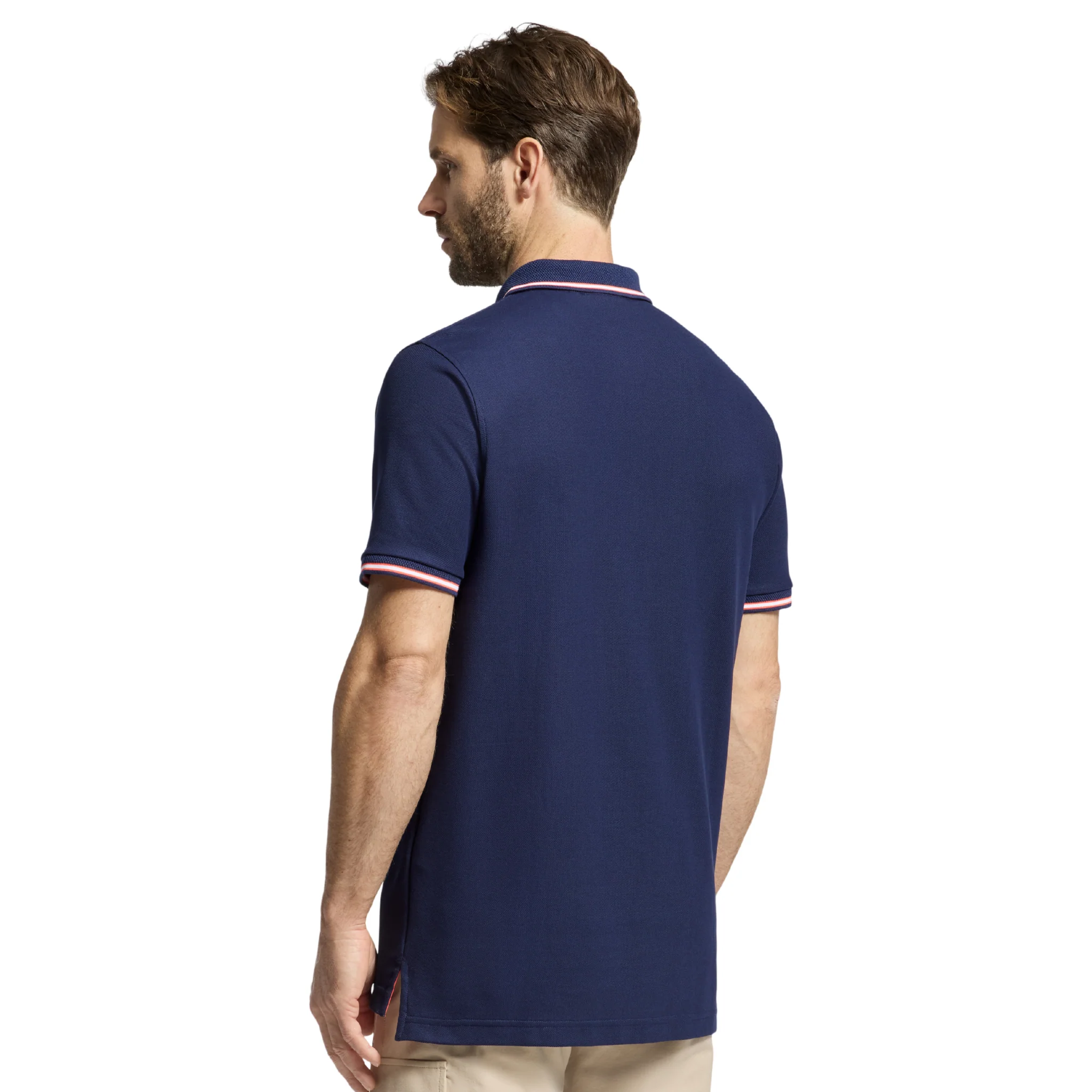 Mens Psycho Bunny Evening Blue Stirling Pique S/s Polo - Image 4
