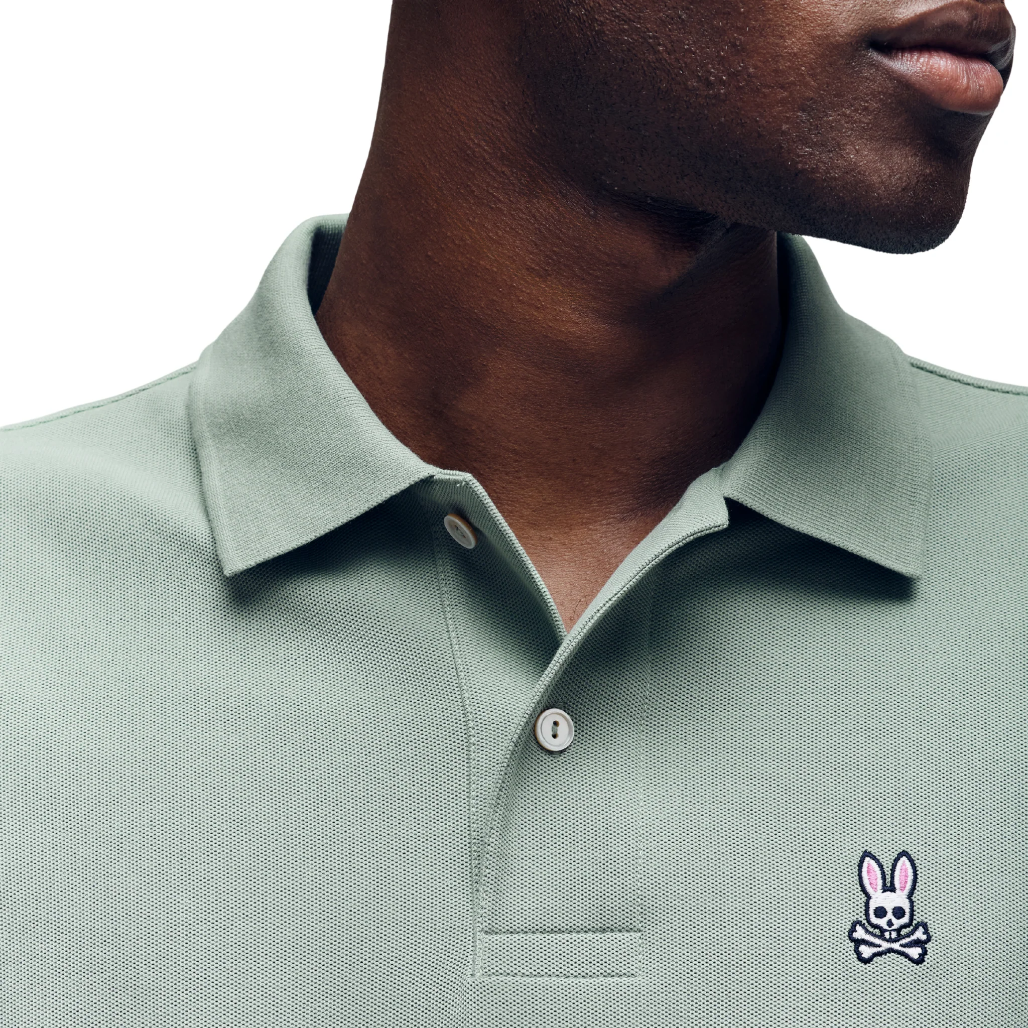 Mens Psycho Bunny Iceberg Green Classic Pique S/s Polo - Image 3