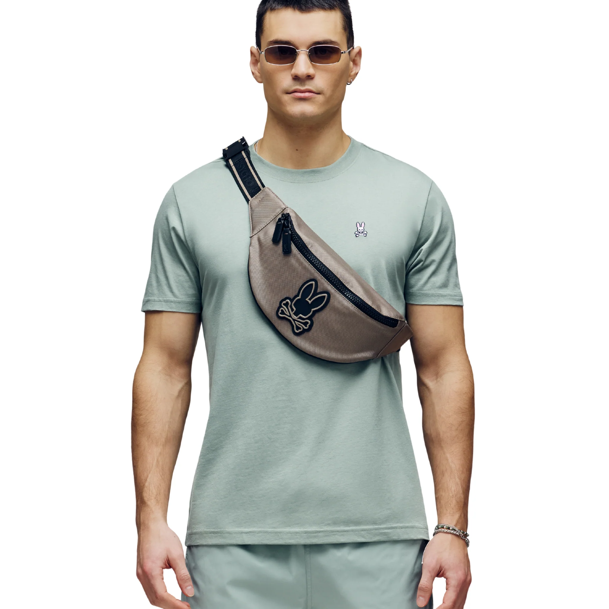 Mens Psycho Bunny Iceberg Green Classic S/s T Shirt - Image 2
