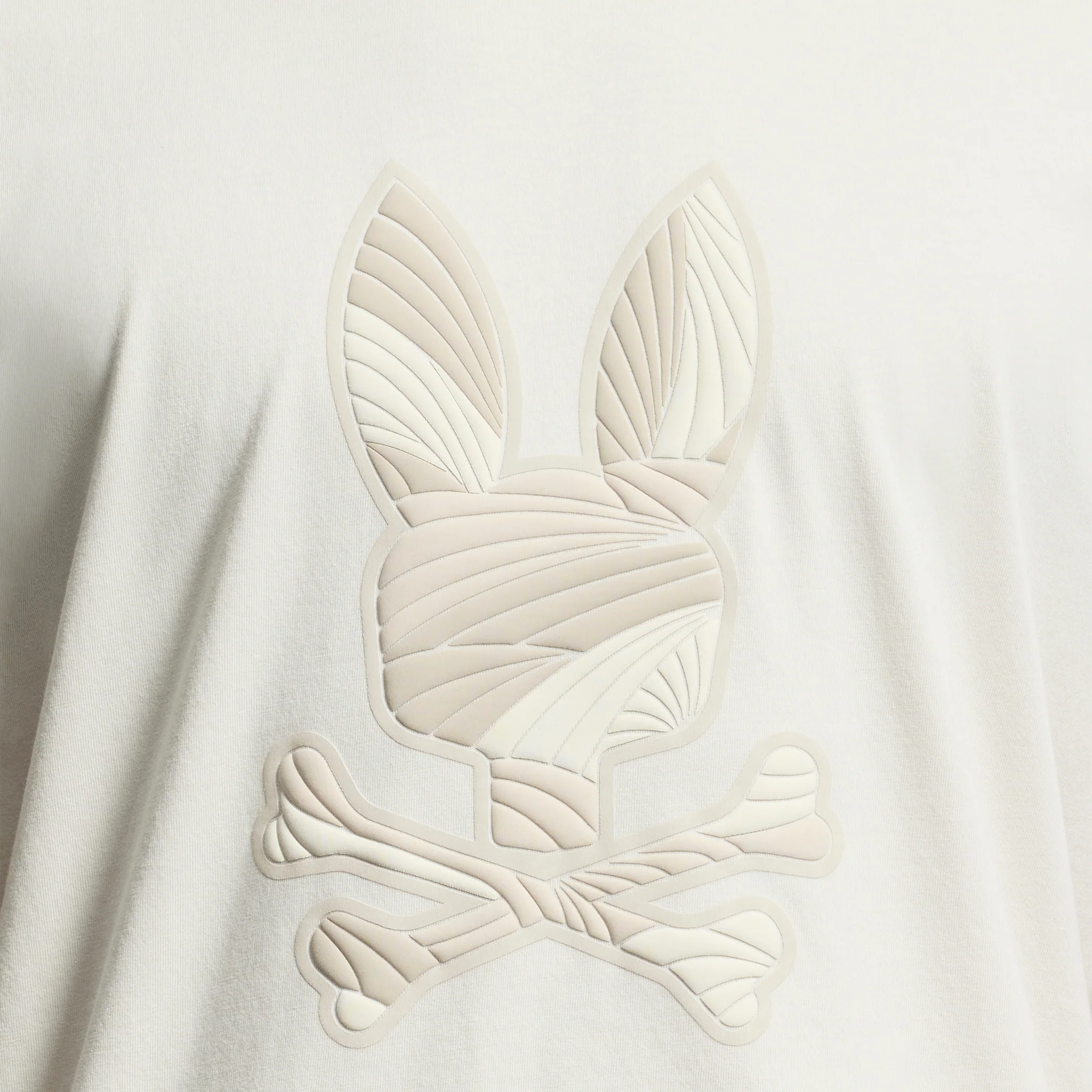 Mens Psycho Bunny Natural Linen Baxter Embroidered Graphic S/s T Shirt - Image 2