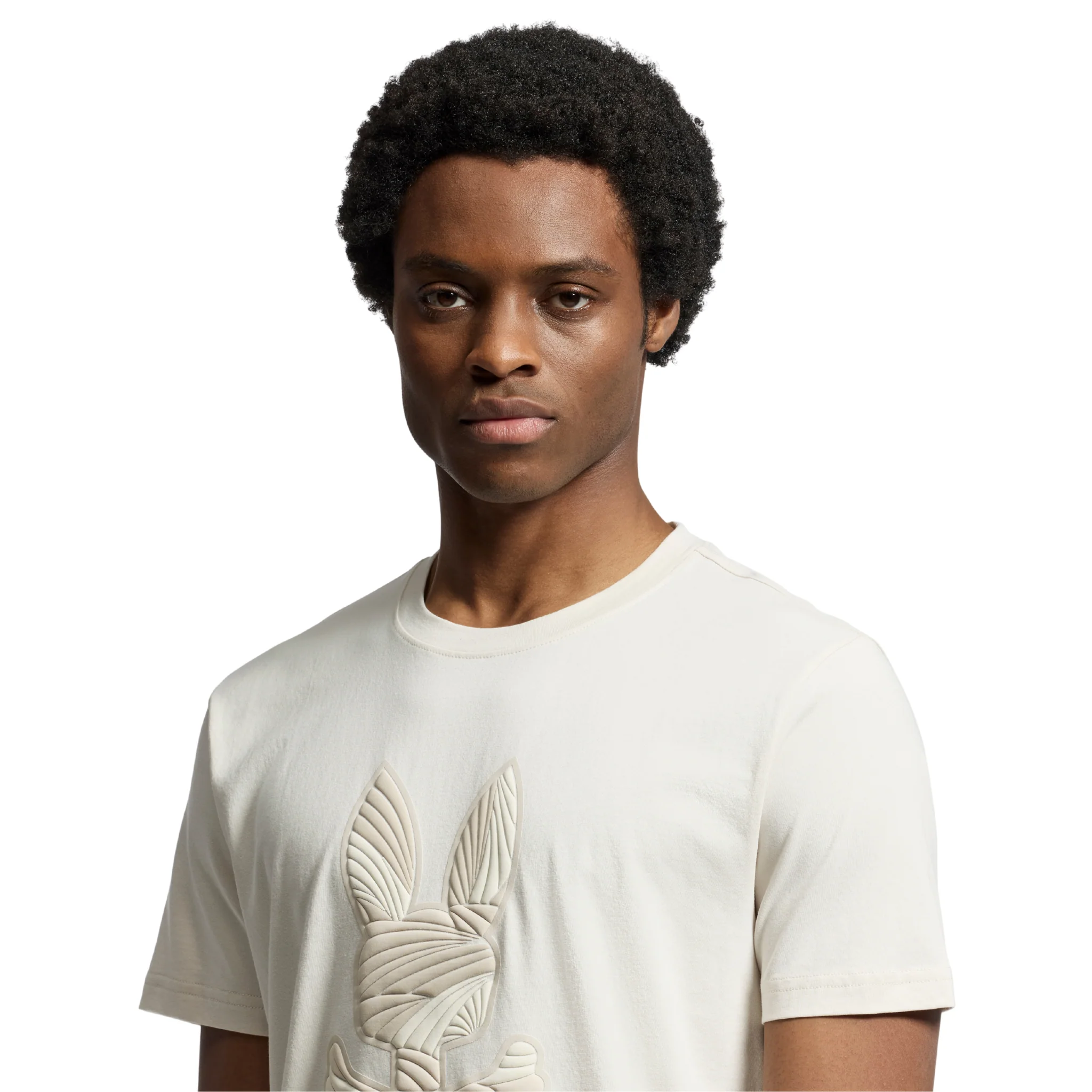 Mens Psycho Bunny Natural Linen Baxter Embroidered Graphic S/s T Shirt - Image 4