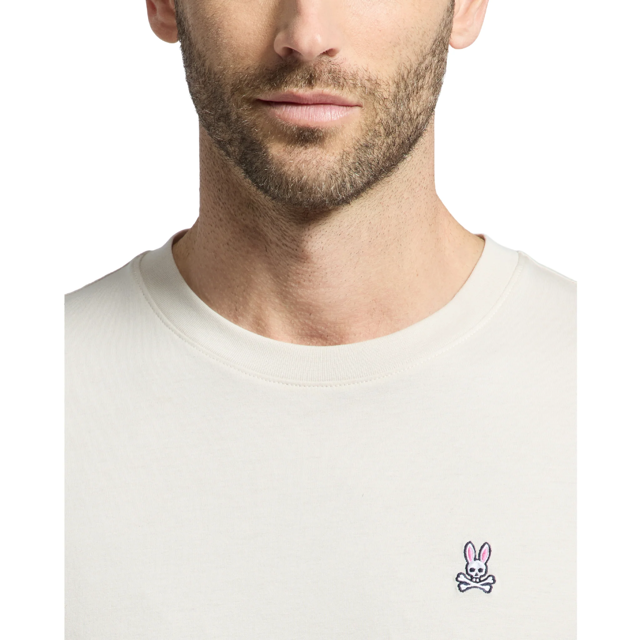 Mens Psycho Bunny Natural Linen Classic S/s T Shirt - Image 4