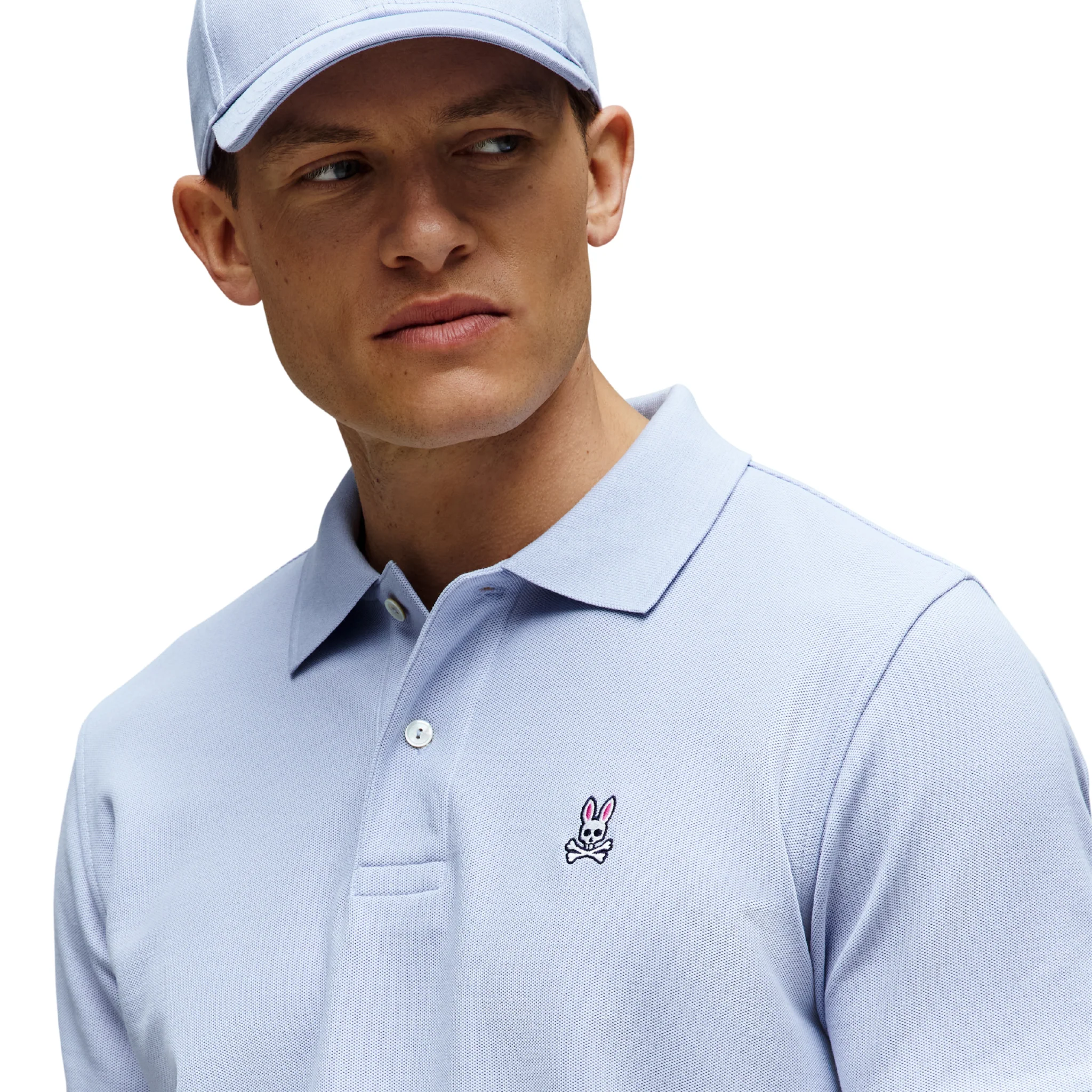 Mens Psycho Bunny Zen Blue Classic Pique S/s Polo - Image 3