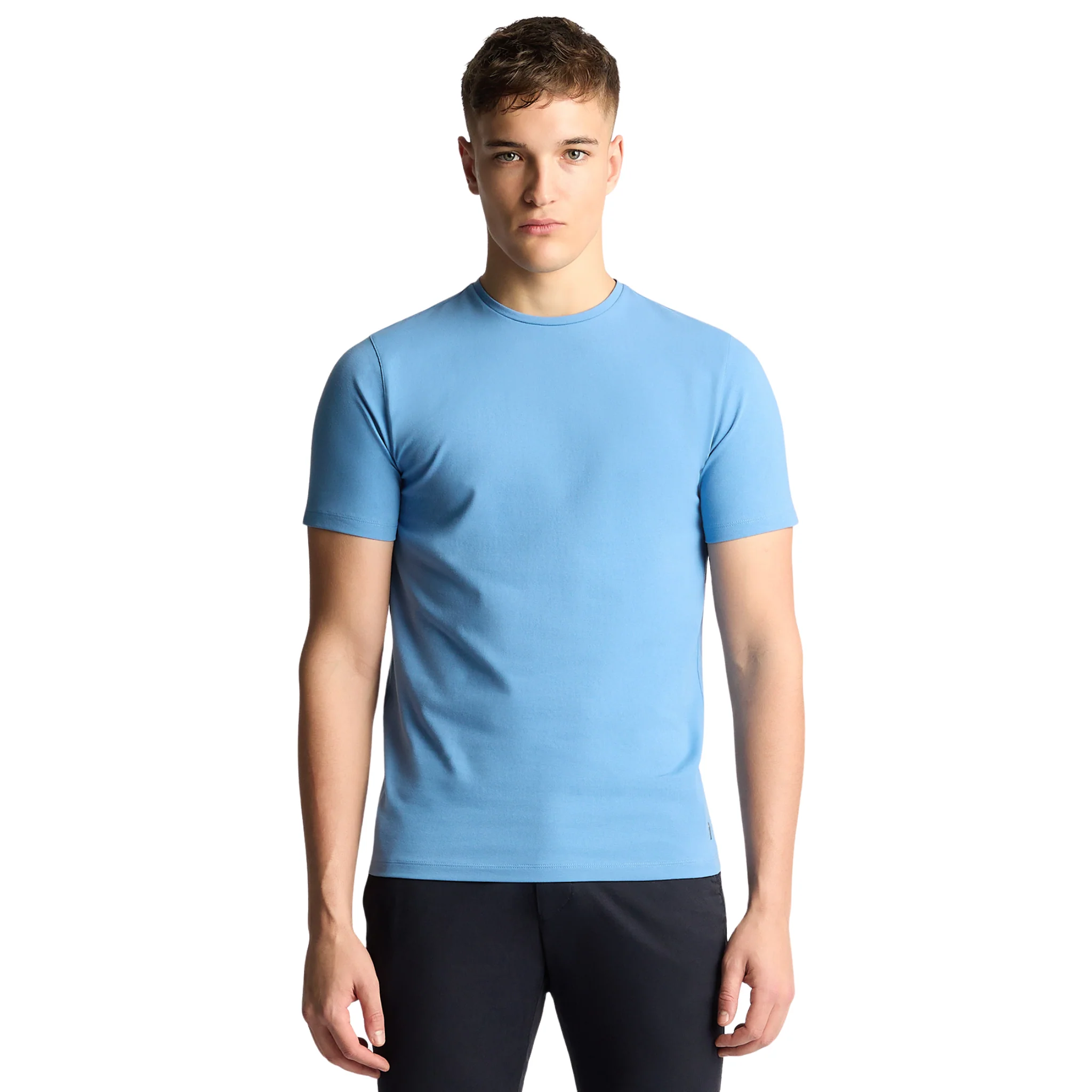 Mens Remus Uomo Blue Cotton Stretch S/s T Shirt - Image 2