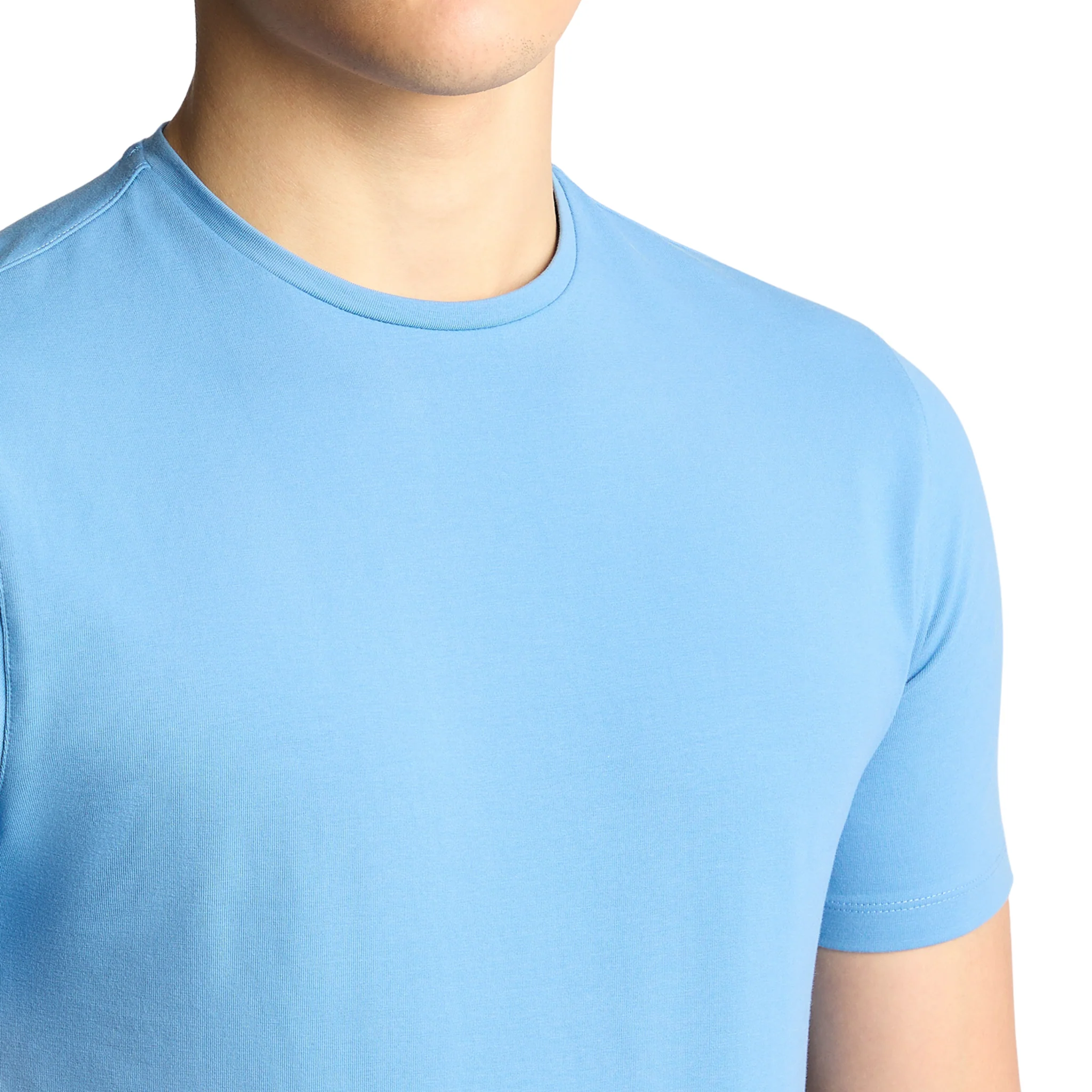 Mens Remus Uomo Blue Cotton Stretch S/s T Shirt - Image 3