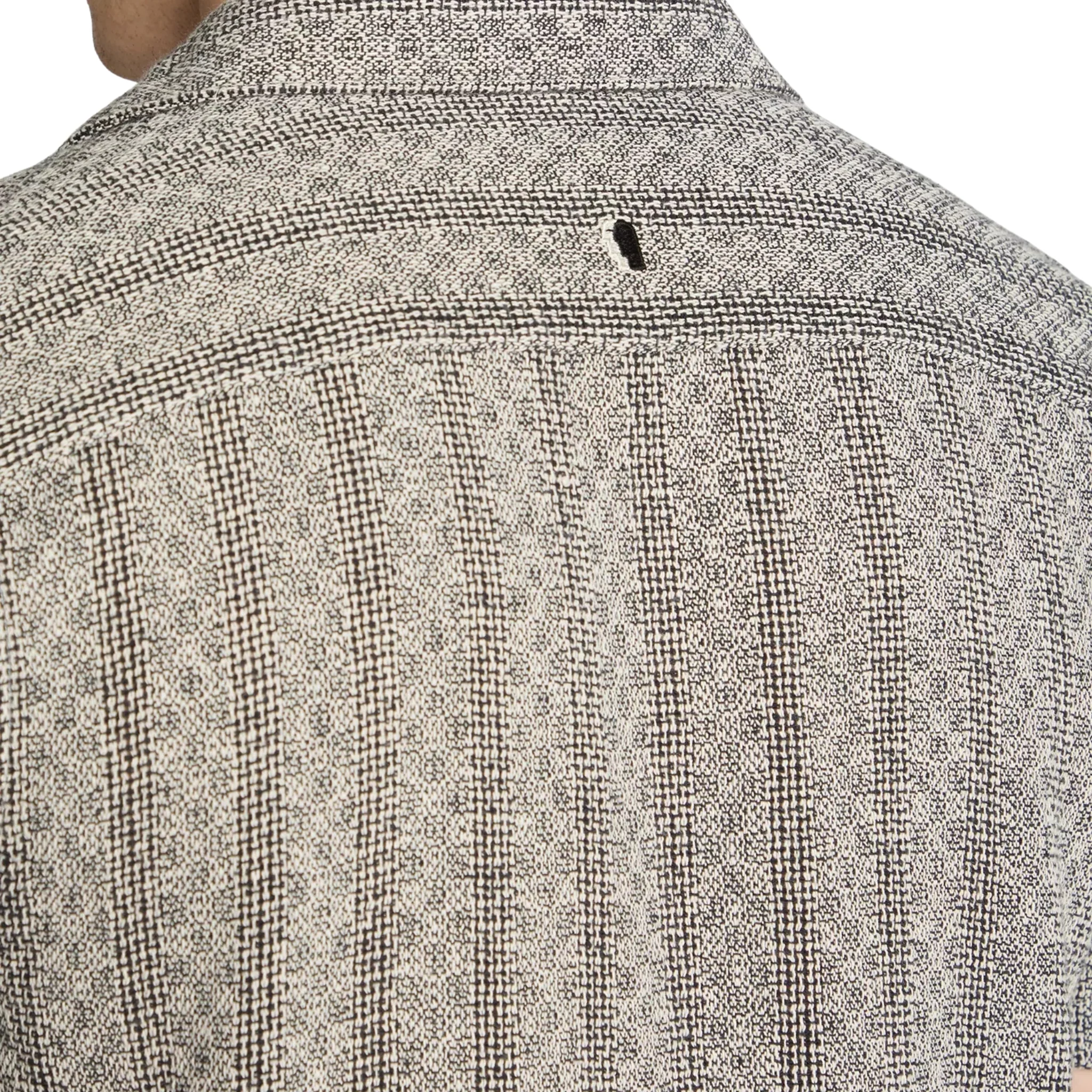 Mens Remus Uomo Charcoal Woven Knit Tapered S/s Shirt - Image 8