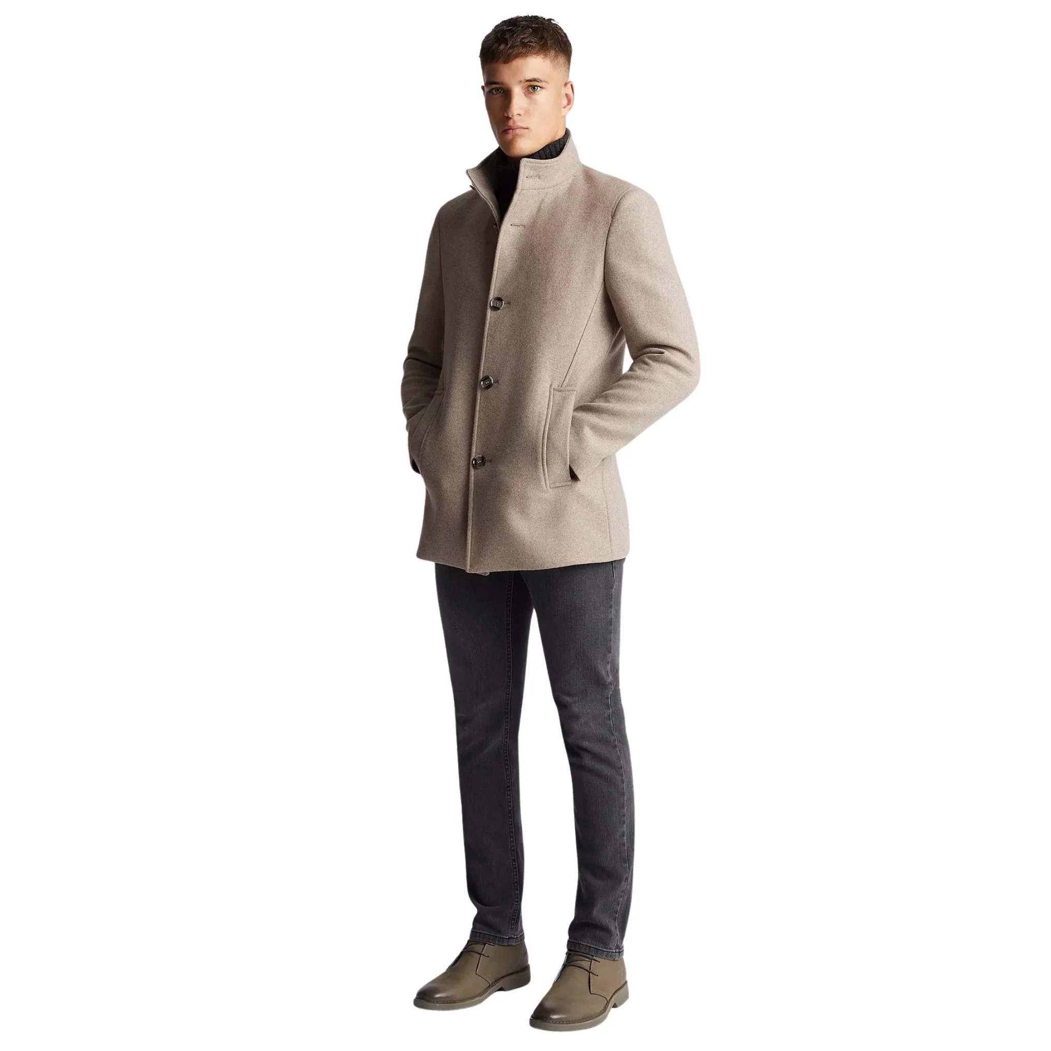 Mens Remus Uomo Fawn Jonah Coat - Image 3