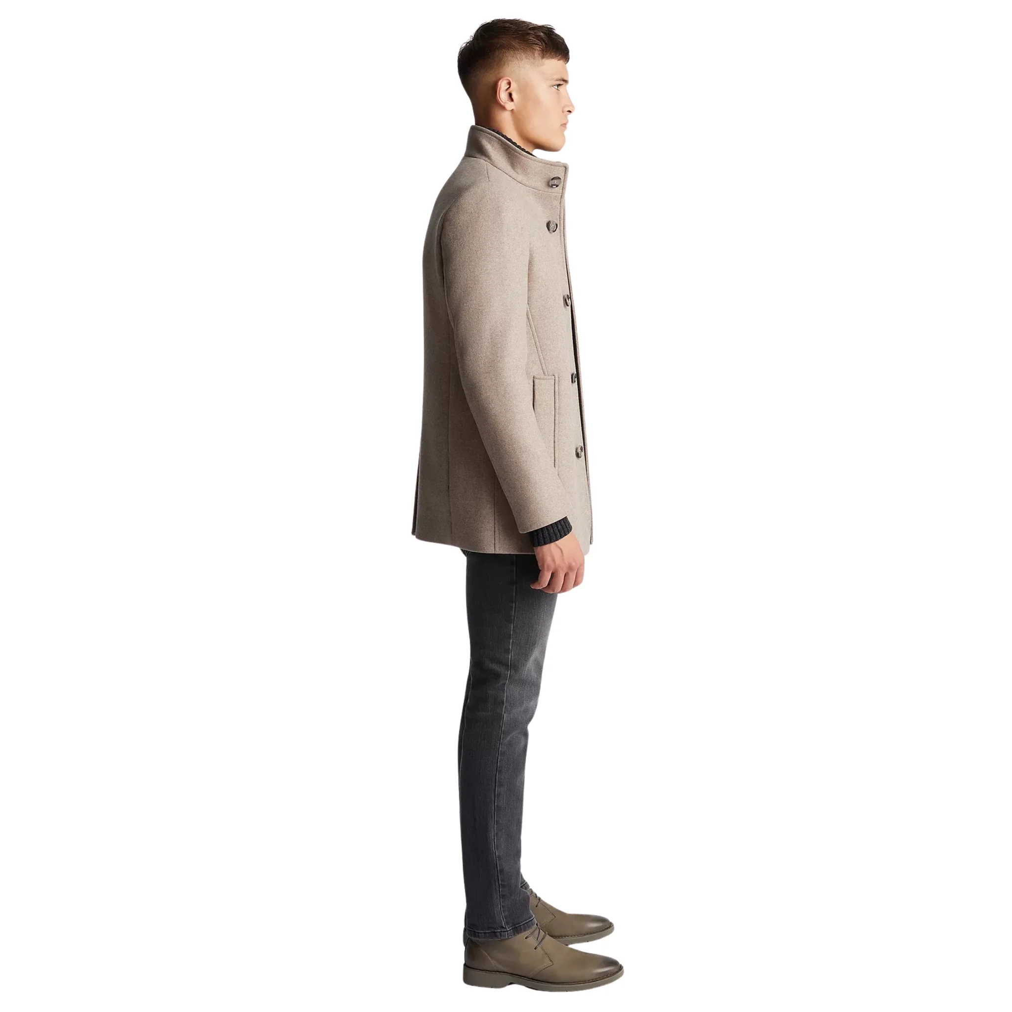 Mens Remus Uomo Fawn Jonah Coat - Image 4