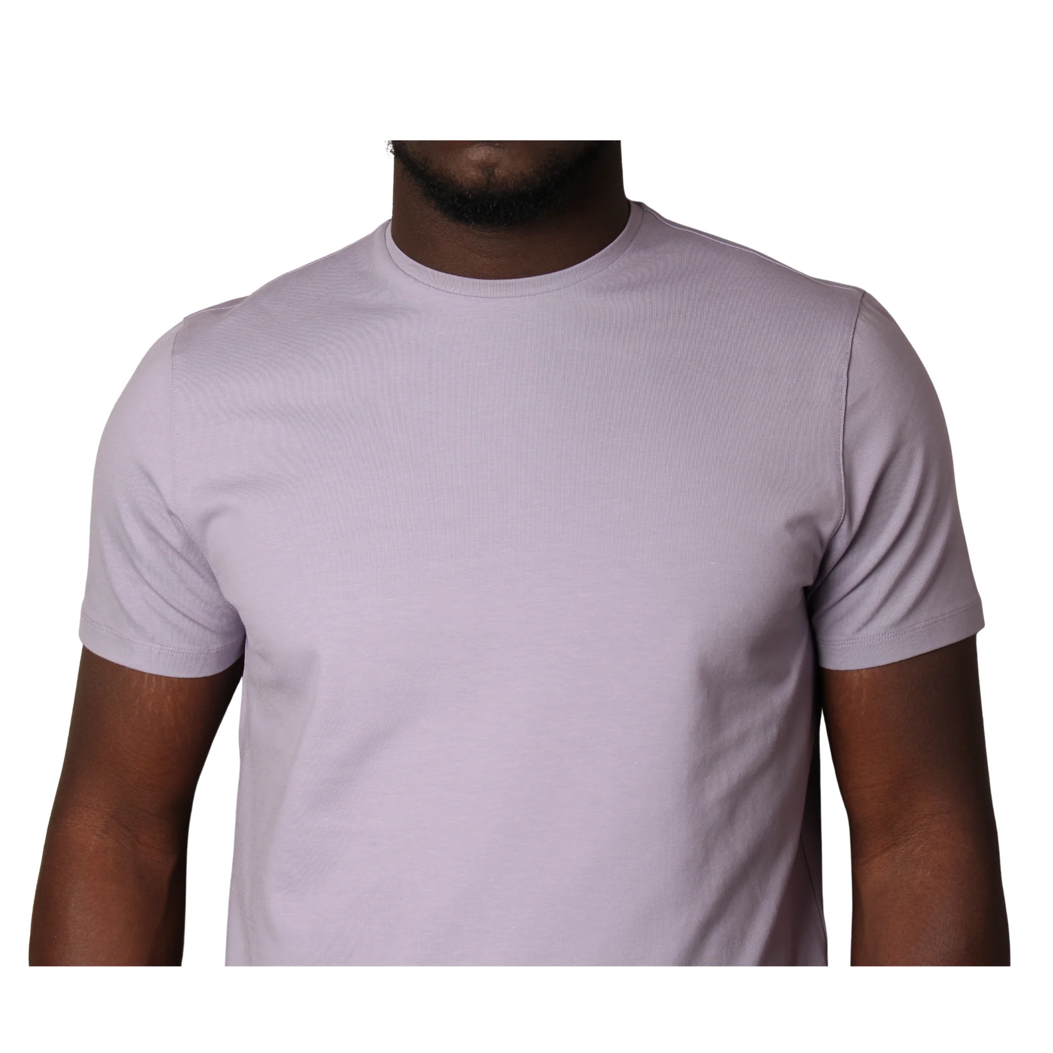 Mens Remus Uomo Lavender Grey Cotton Stretch S/s T Shirt - Image 4