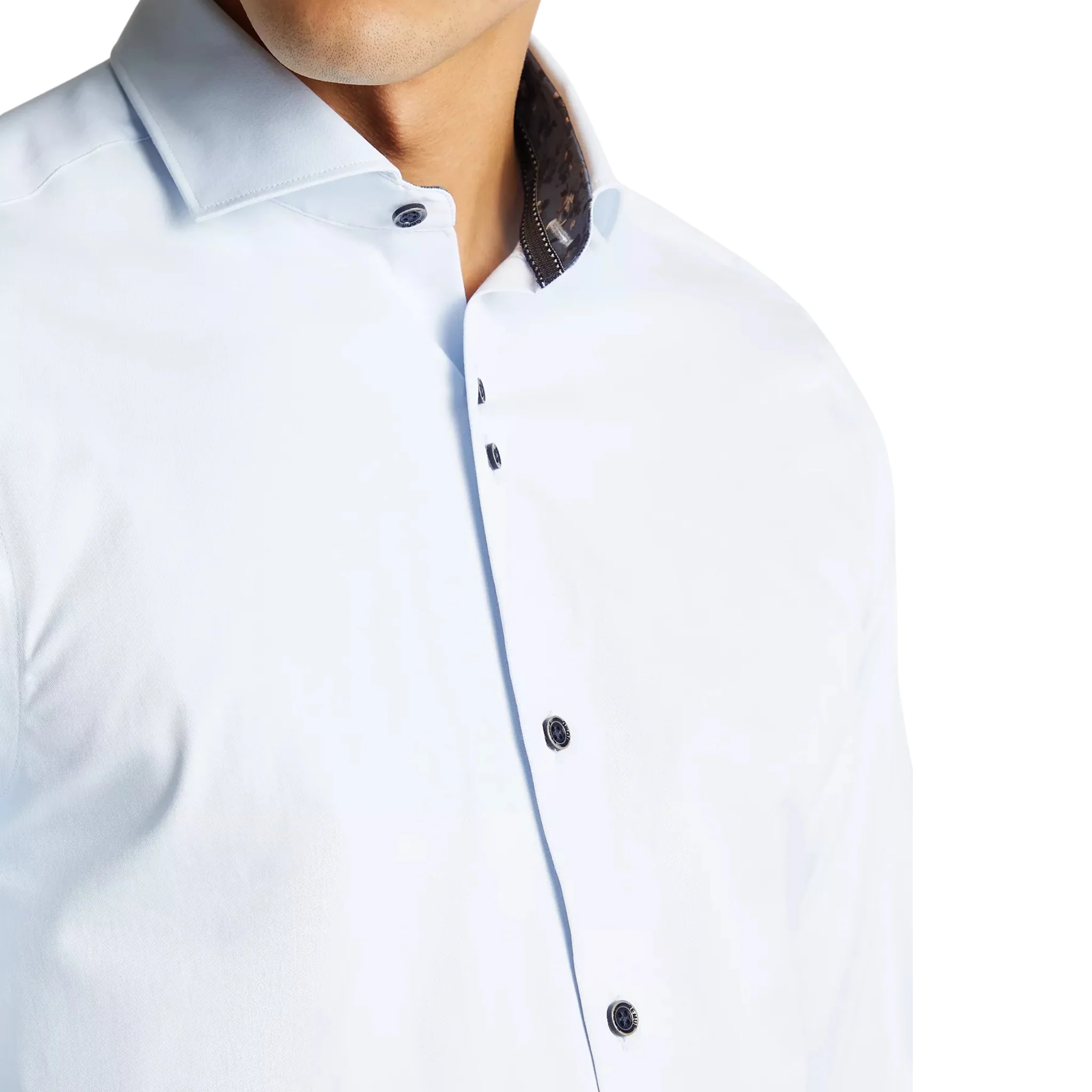 Mens Remus Uomo Light Blue Tapered Fit L/s Shirt - Image 3