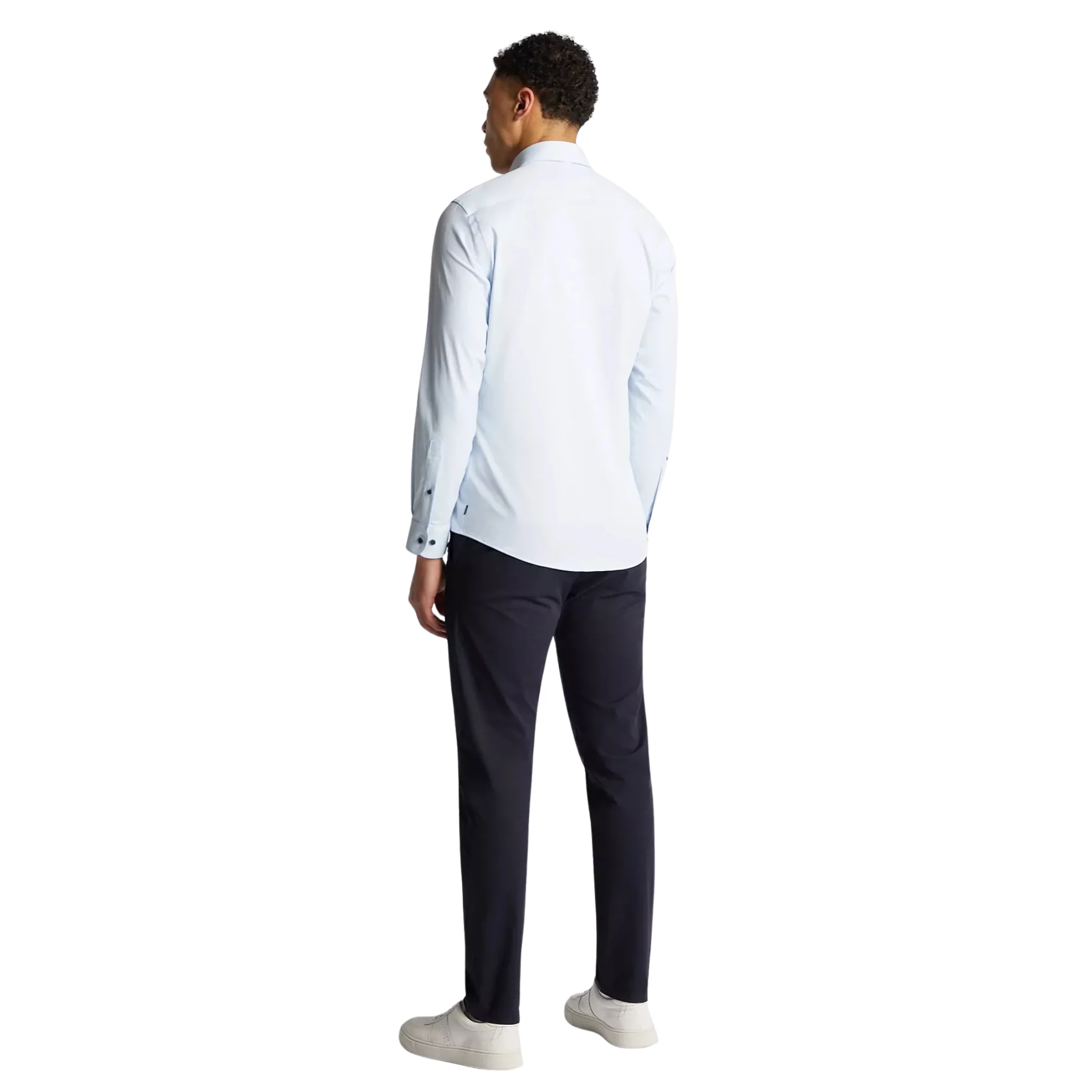 Mens Remus Uomo Light Blue Tapered Fit L/s Shirt - Image 4