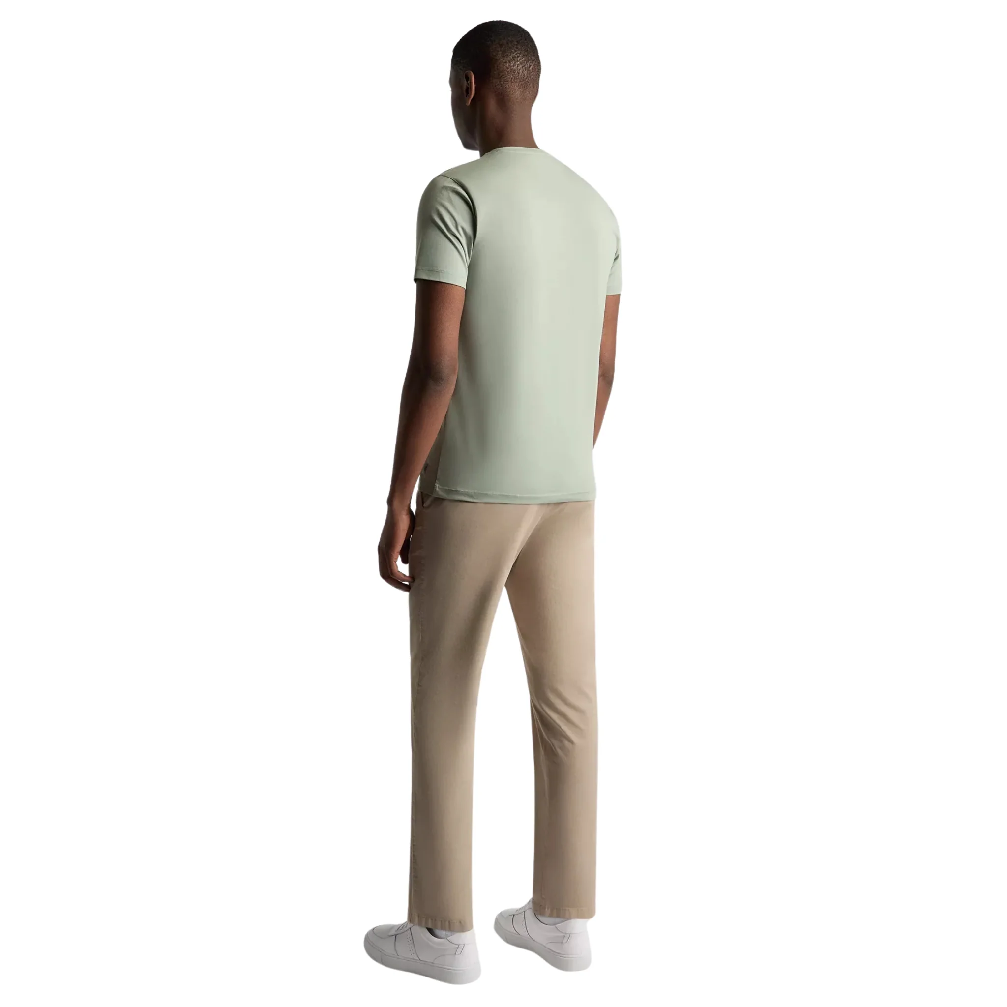 Mens Remus Uomo Light Green Cotton Stretch S/s T Shirt - Image 4