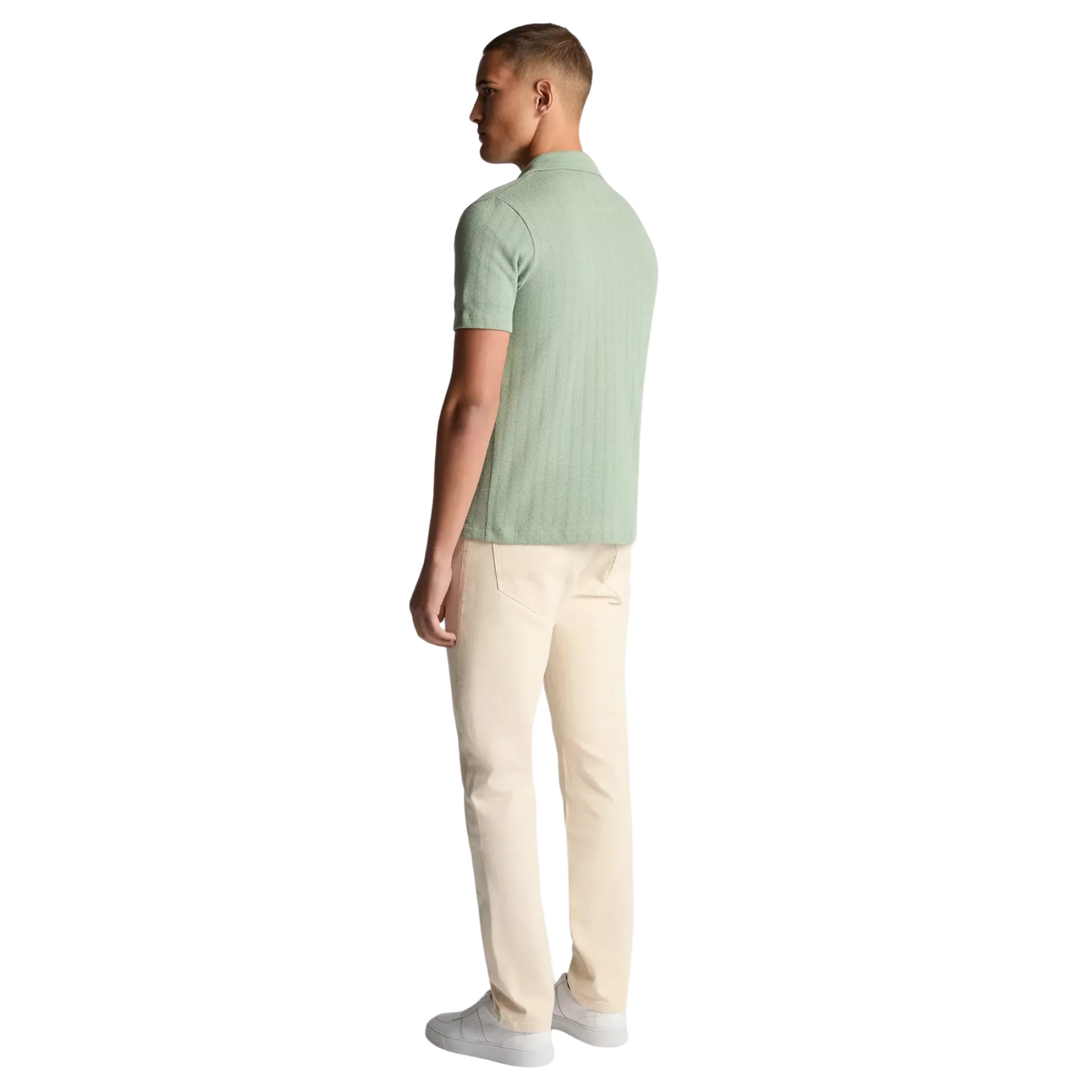 Mens Remus Uomo Light Green Cuban Collar S/s Shirt - Image 4