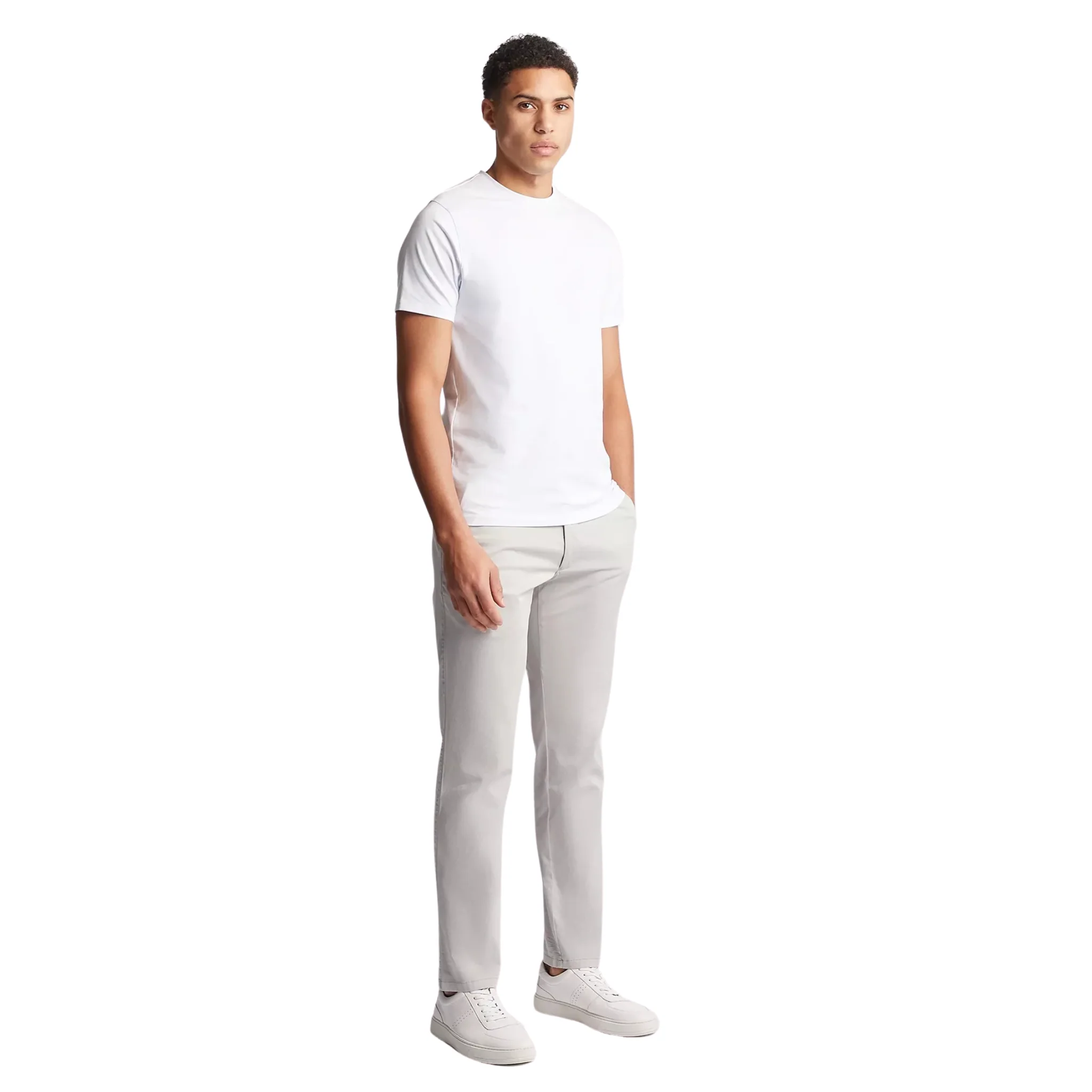 Mens Remus Uomo Light Grey Emilio Chino Trousers - Image 3