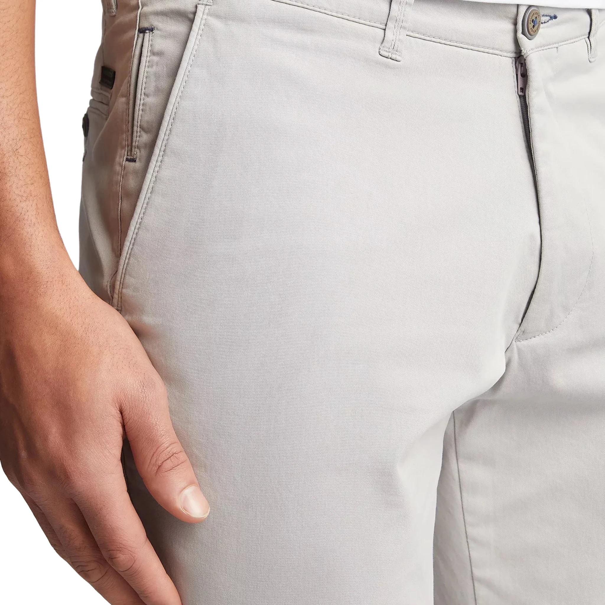 Mens Remus Uomo Light Grey Emilio Chino Trousers - Image 5