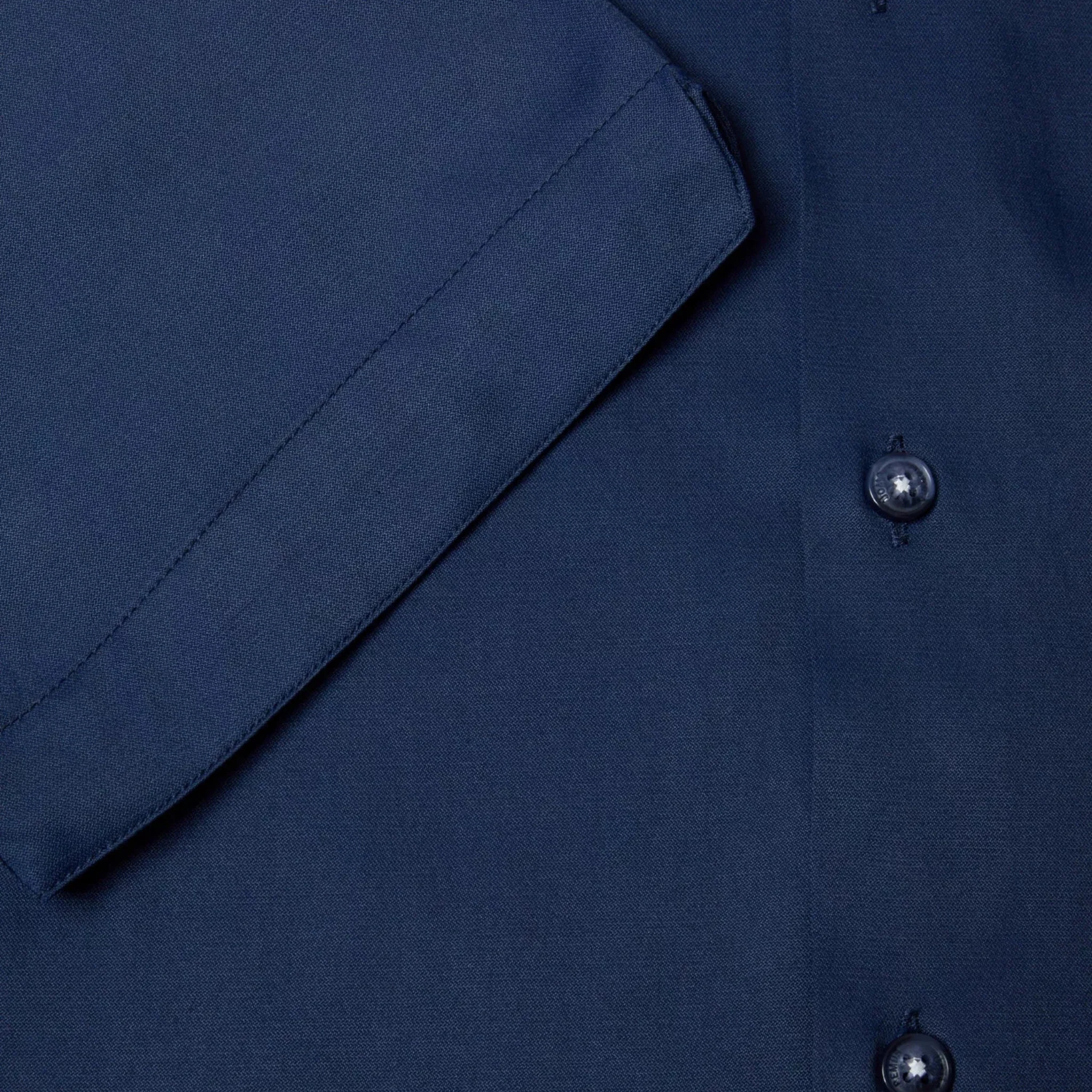 Mens Remus Uomo Navy Seville Tapered Fit S/s Shirt - Image 3