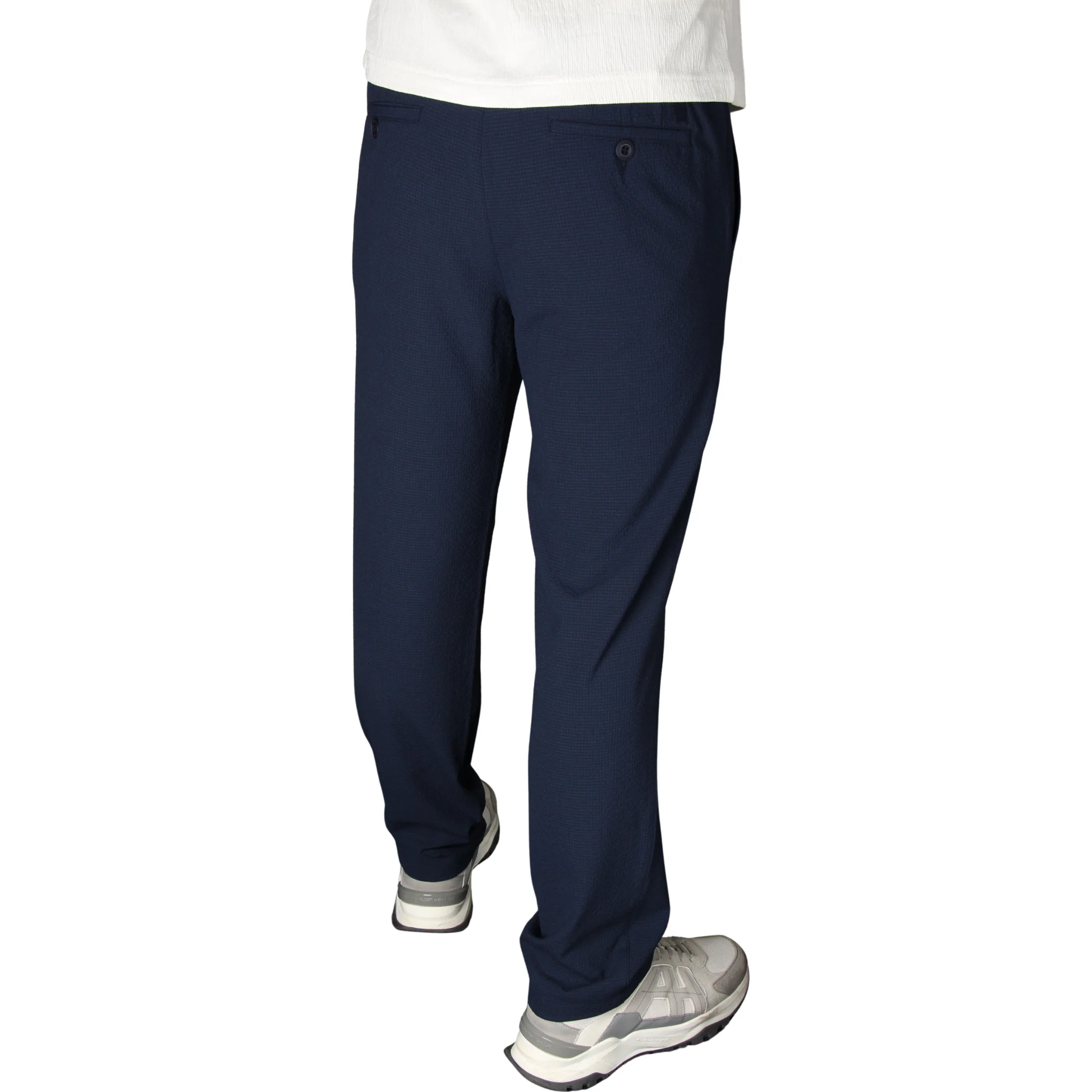 Mens Remus Uomo Slate Blue Elliott Straight Fit Trousers - Image 2