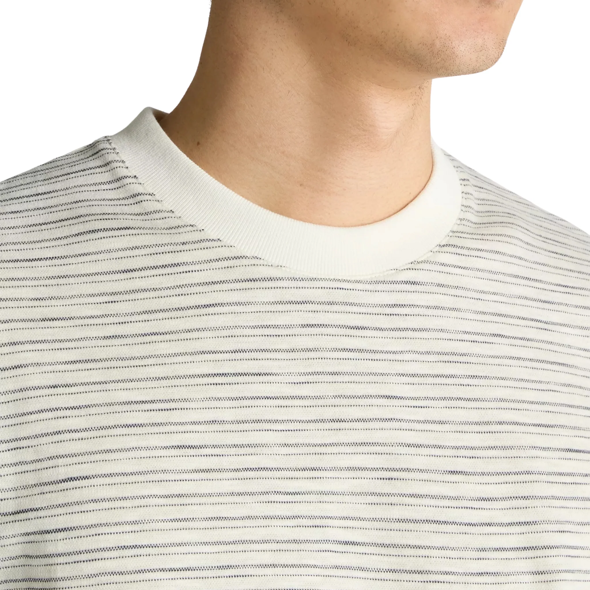 Mens Remus Uomo Stone/Navy Stripe Relaxed S/s T Shirt - Image 3