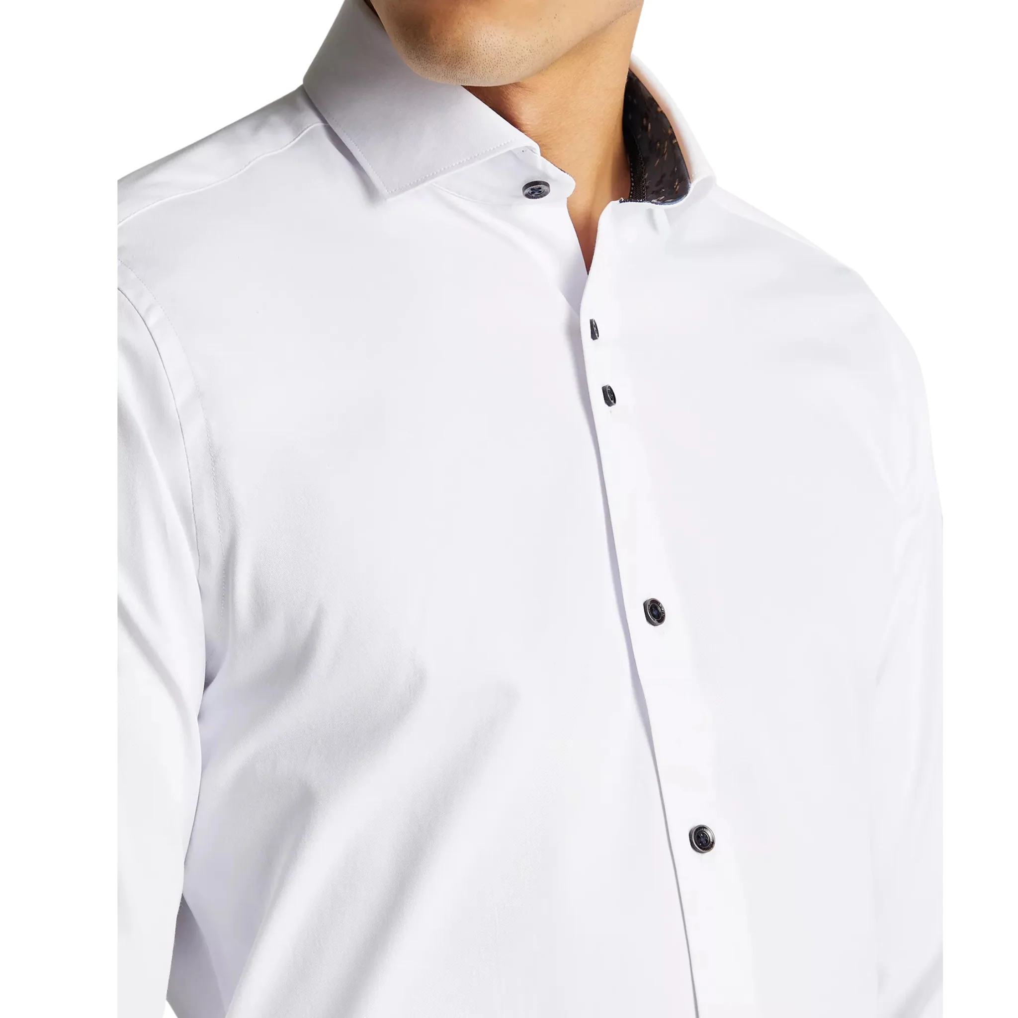 Mens Remus Uomo White Tapered Fit L/s Shirt - Image 3